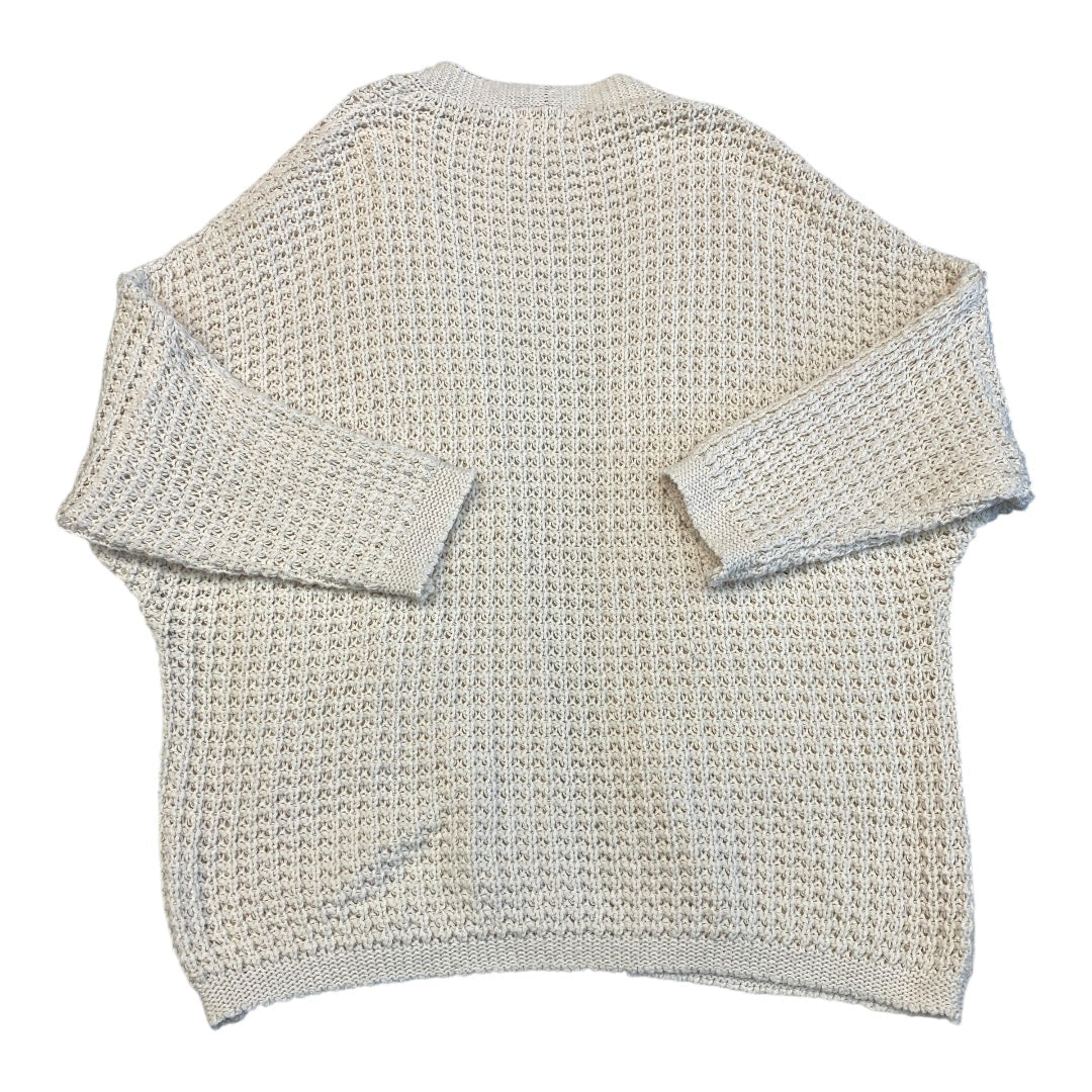Sweater Cardigan By Carly Jean In Cream, Size:S