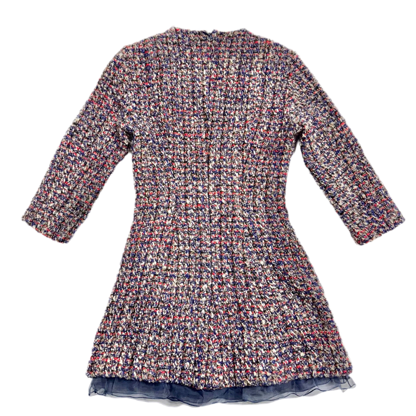 Dress Luxury Designer By Dior In Blue & Red & White, Size: Xs