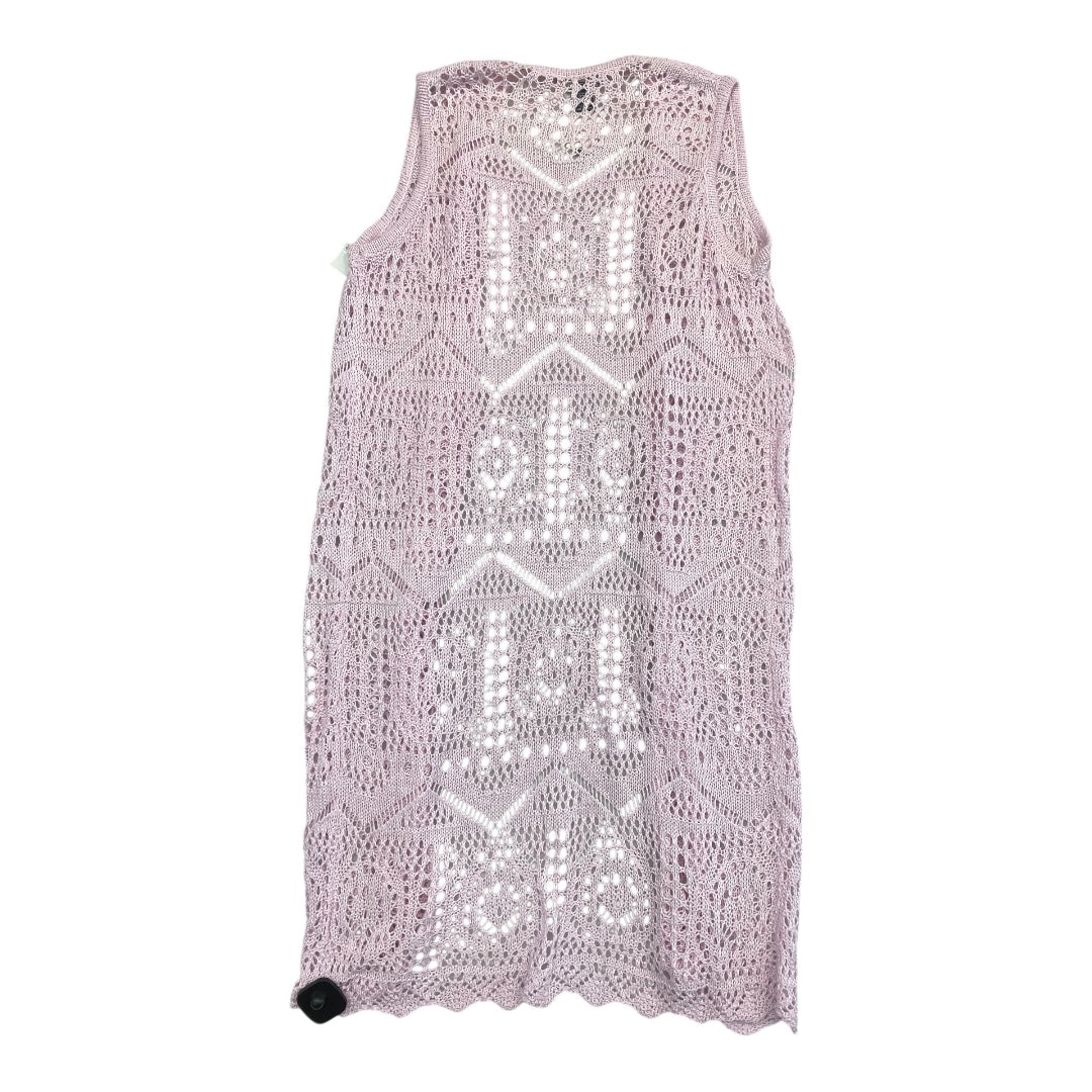 Sweater Cardigan By Chelsea And Theodore In Purple, Size:L