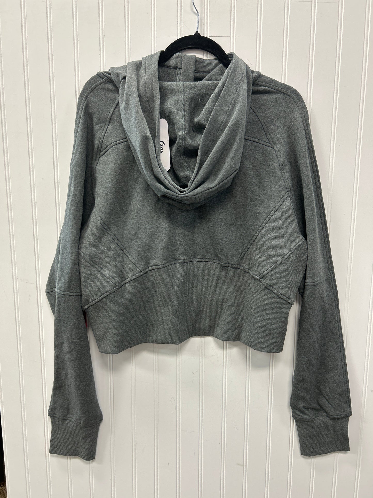 Athletic Jacket By Zyia In Grey, Size:L