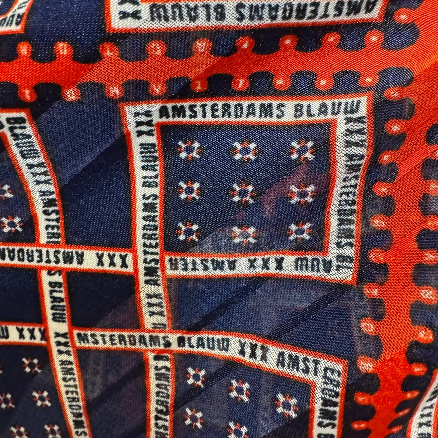 “Amsterdams Blauw” Top Long Sleeve By Scotch & Soda In Blue & Red & White, Size: L