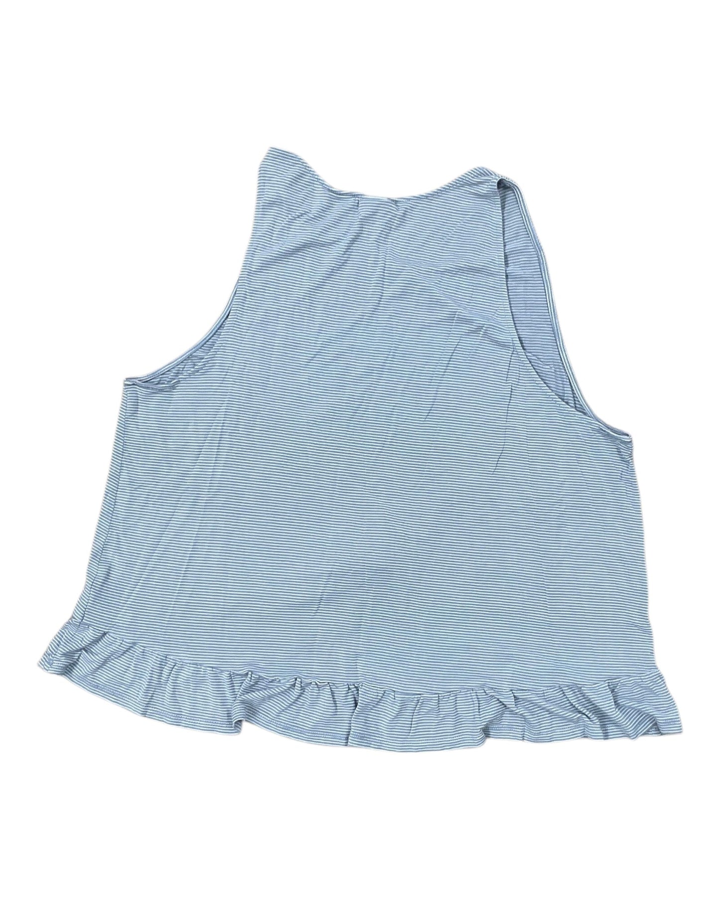 Top Sleeveless Basic By Mossimo In Blue & White, Size:1X