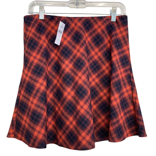 Skirt Mini & Short By Loft In Black & Orange, Size:4