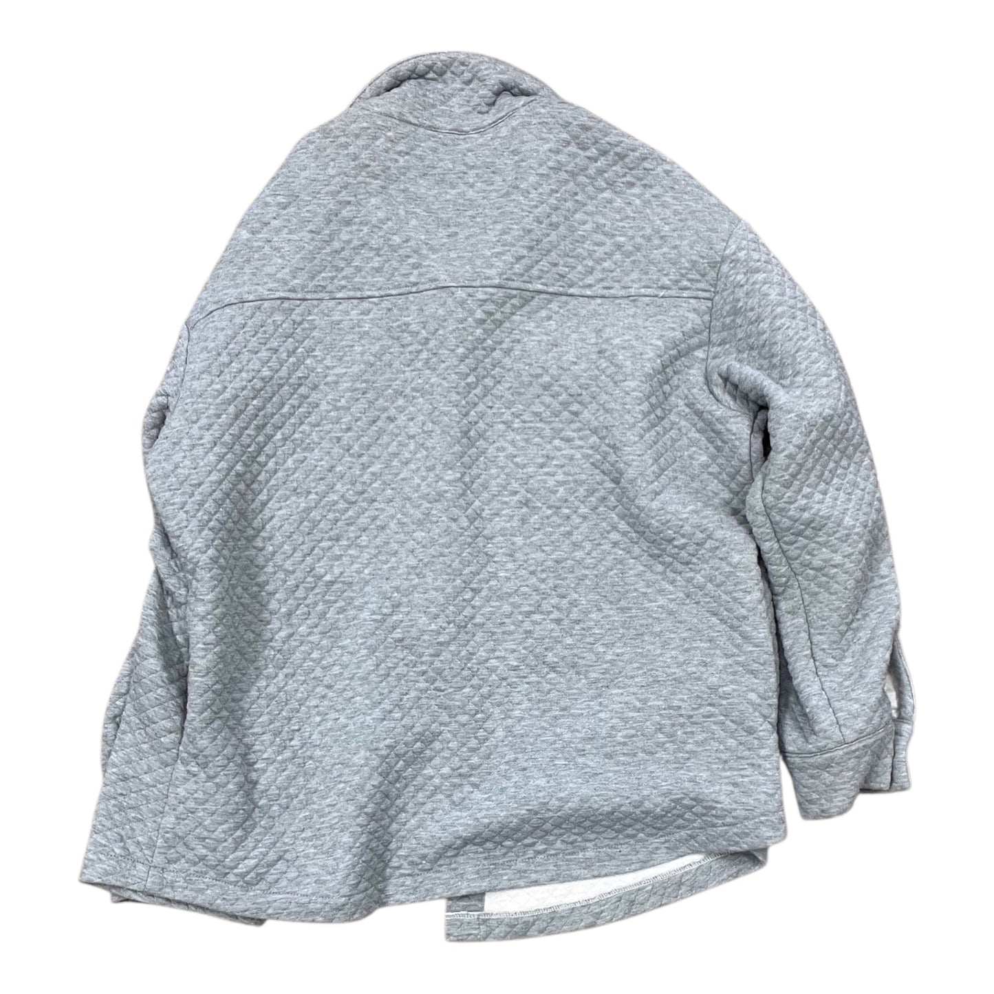 Jacket Shirt By Clothes Mentor In Grey, Size:M