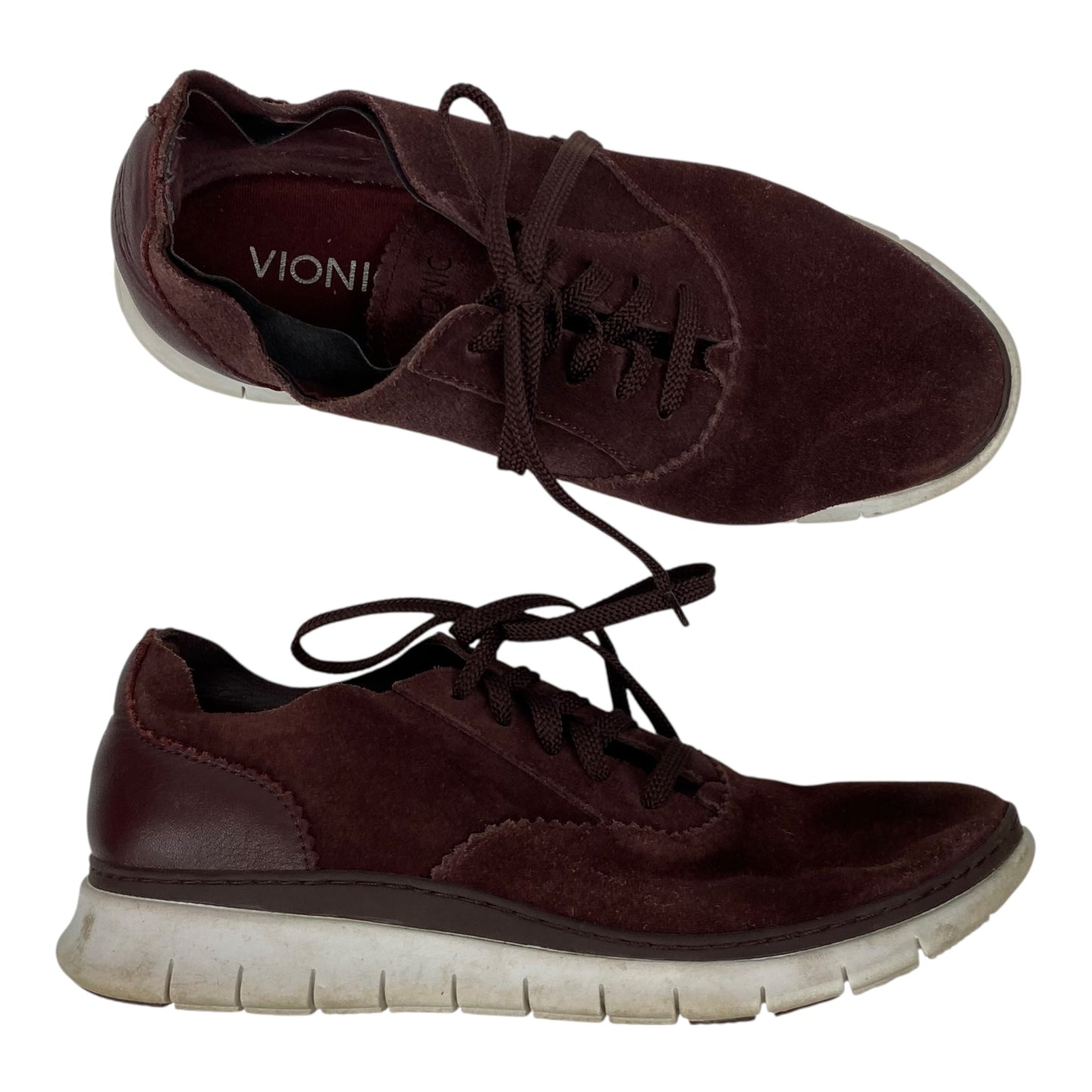 Shoes Flats By Vionic In Maroon, Size:7.5