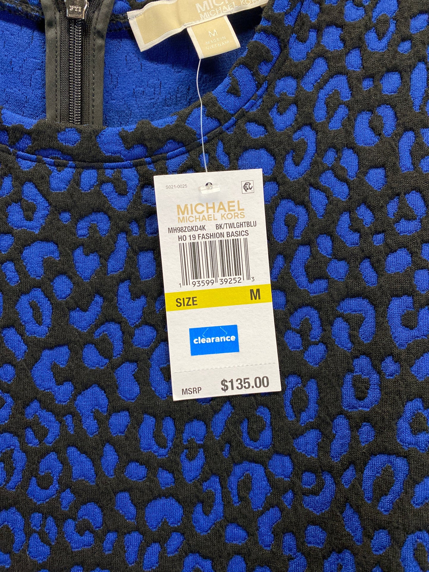 Dress Work By Michael By Michael Kors In Black & Blue, Size: M