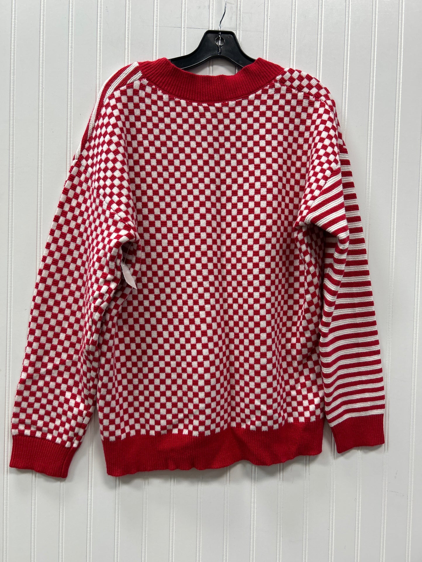 Sweater By Cmc In Red & White, Size:L