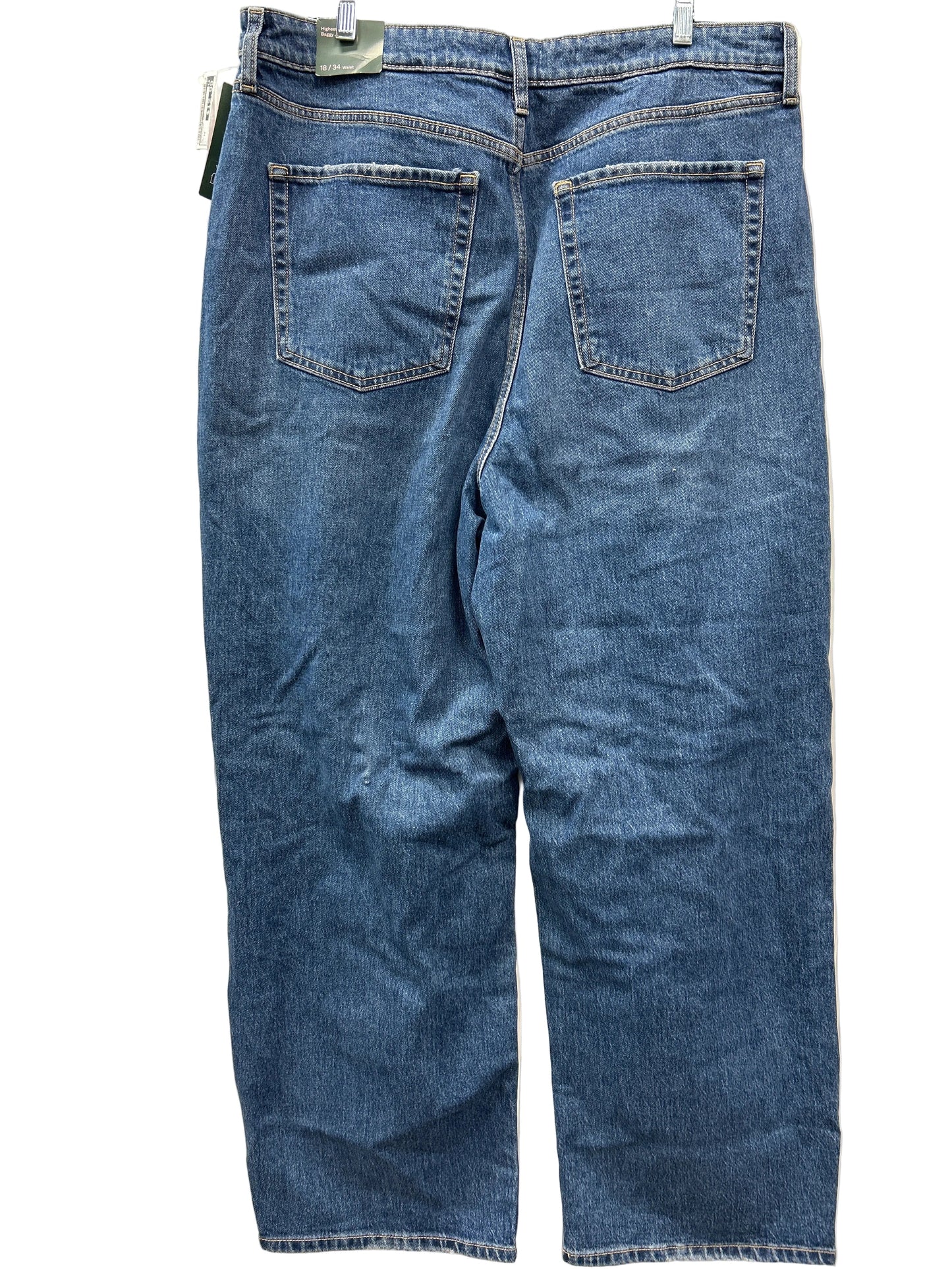 Jeans Wide Leg By Wild Fable In Blue Denim, Size:18