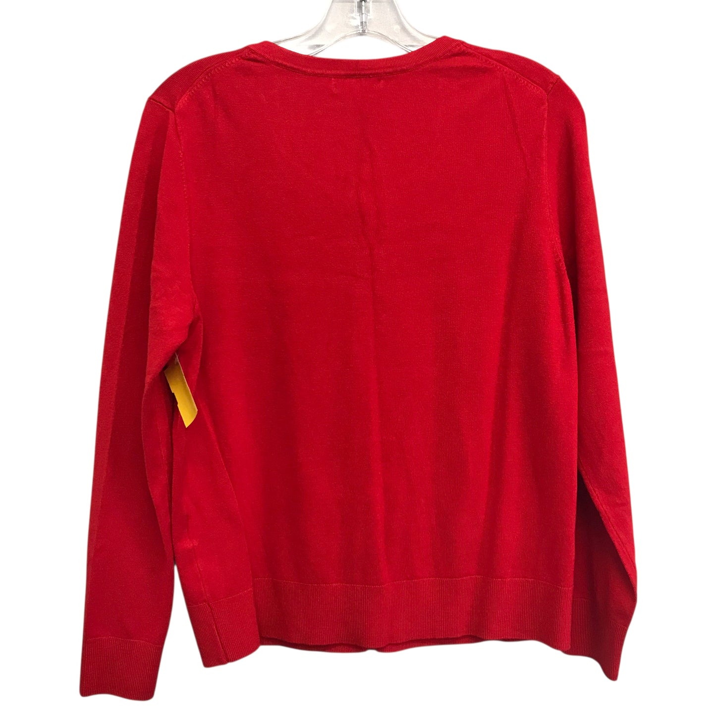 Sweater Cardigan By Charter Club In Red, Size:L