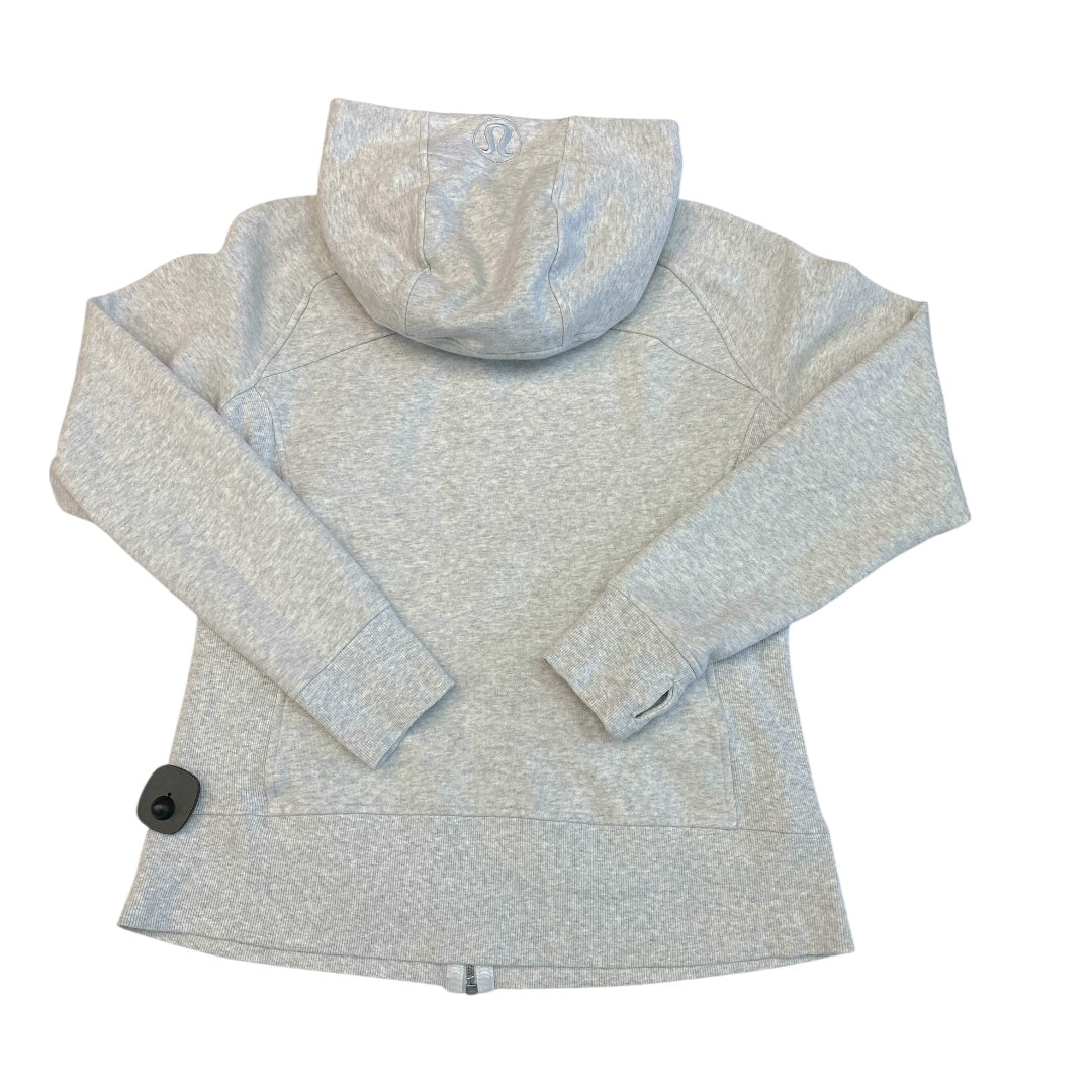 Athletic Jacket By Lululemon In Grey, Size:14
