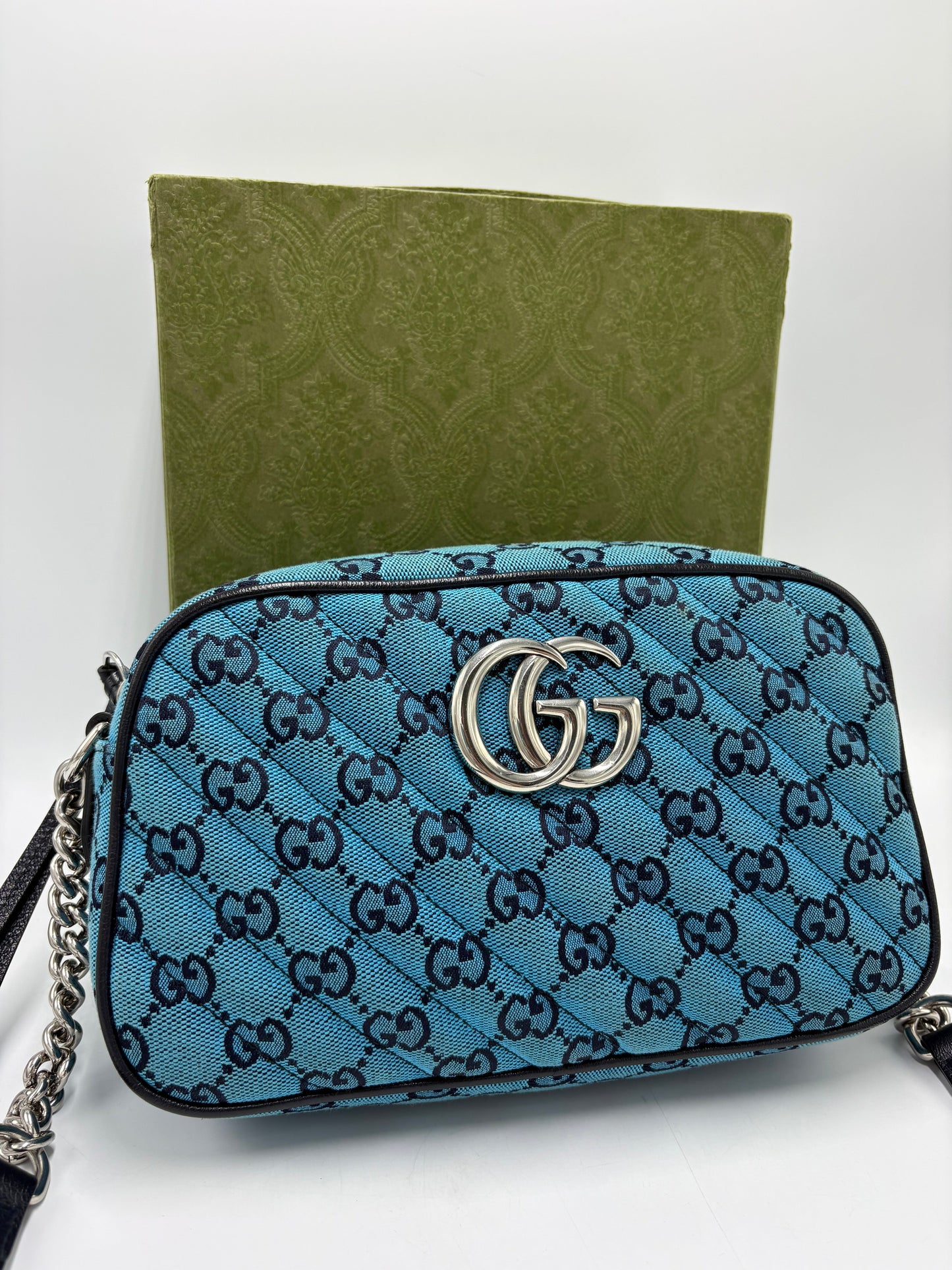 Gucci Monogram Marmont Luxury Handbag in Limited Edition Blue