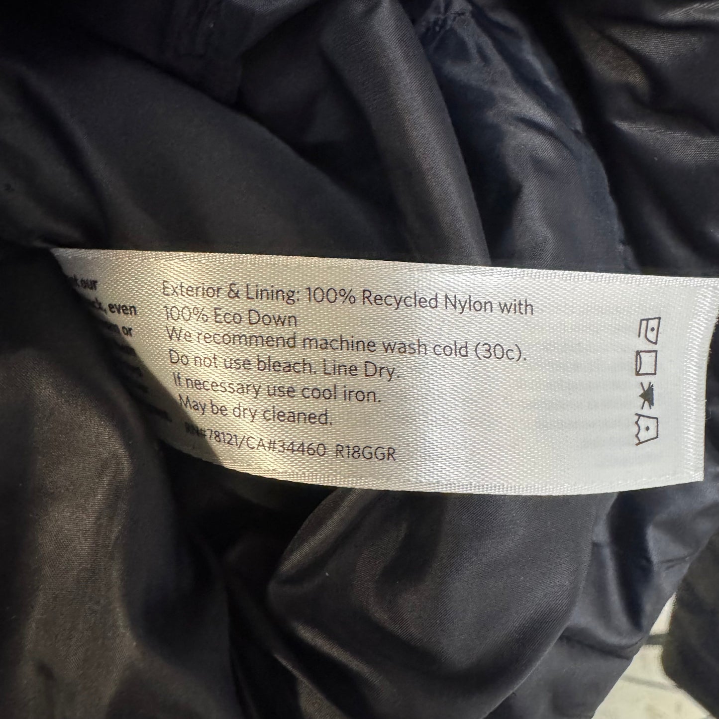 Jacket Puffer & Quilted By Eileen Fisher In Black, Size: M