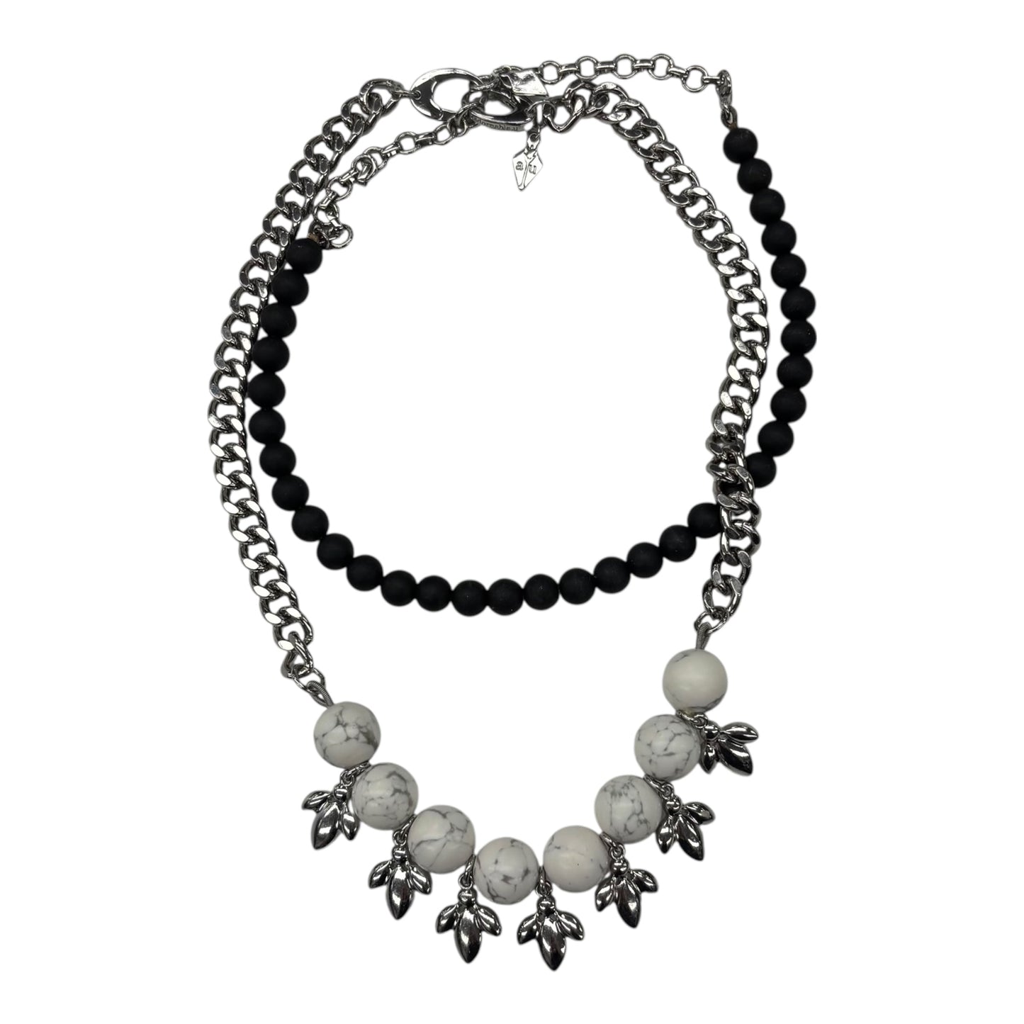 NECKLACE LAYERED by CMB In BLACK & WHITE