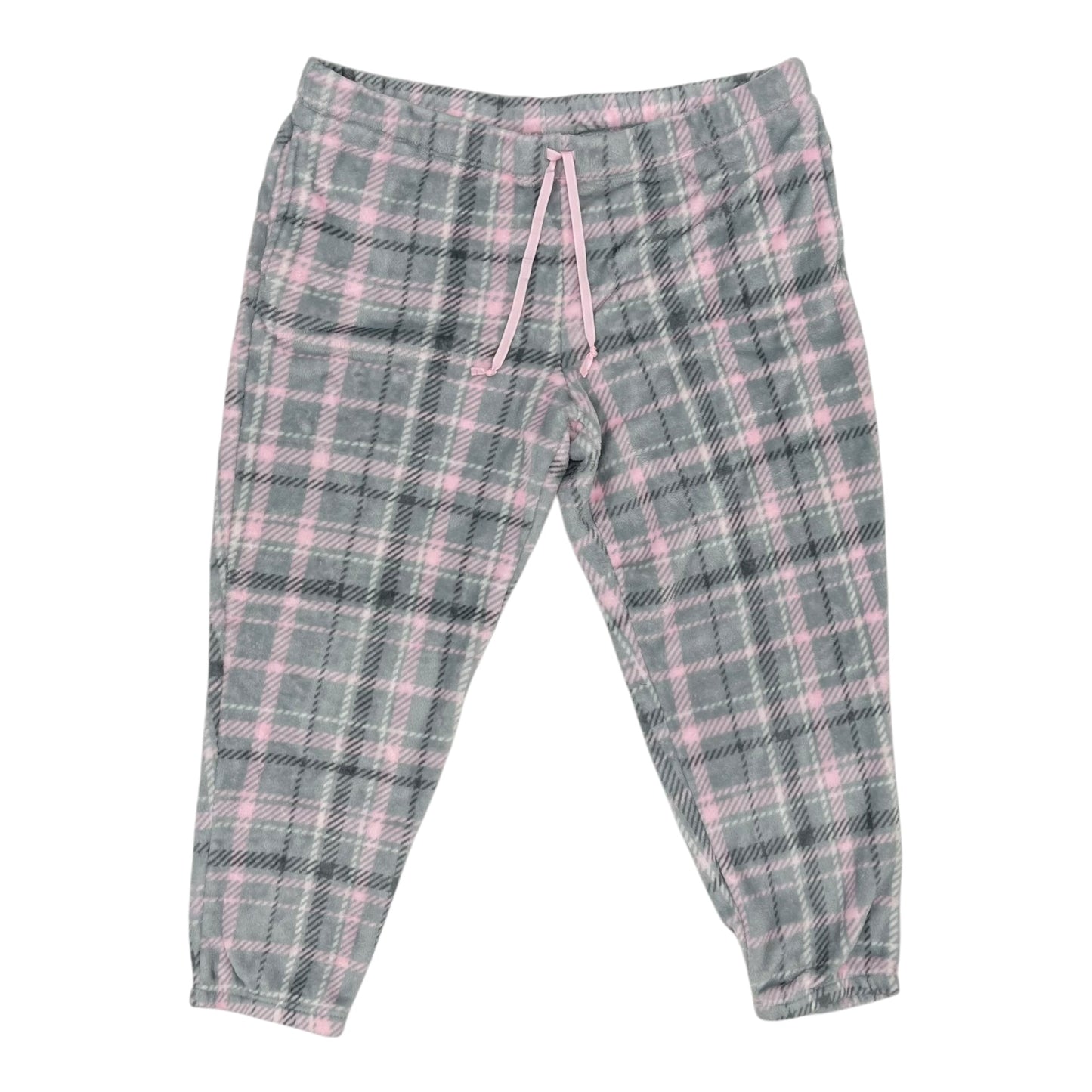 Pajama Pants By Joyspun In Grey & Pink, Size:3X