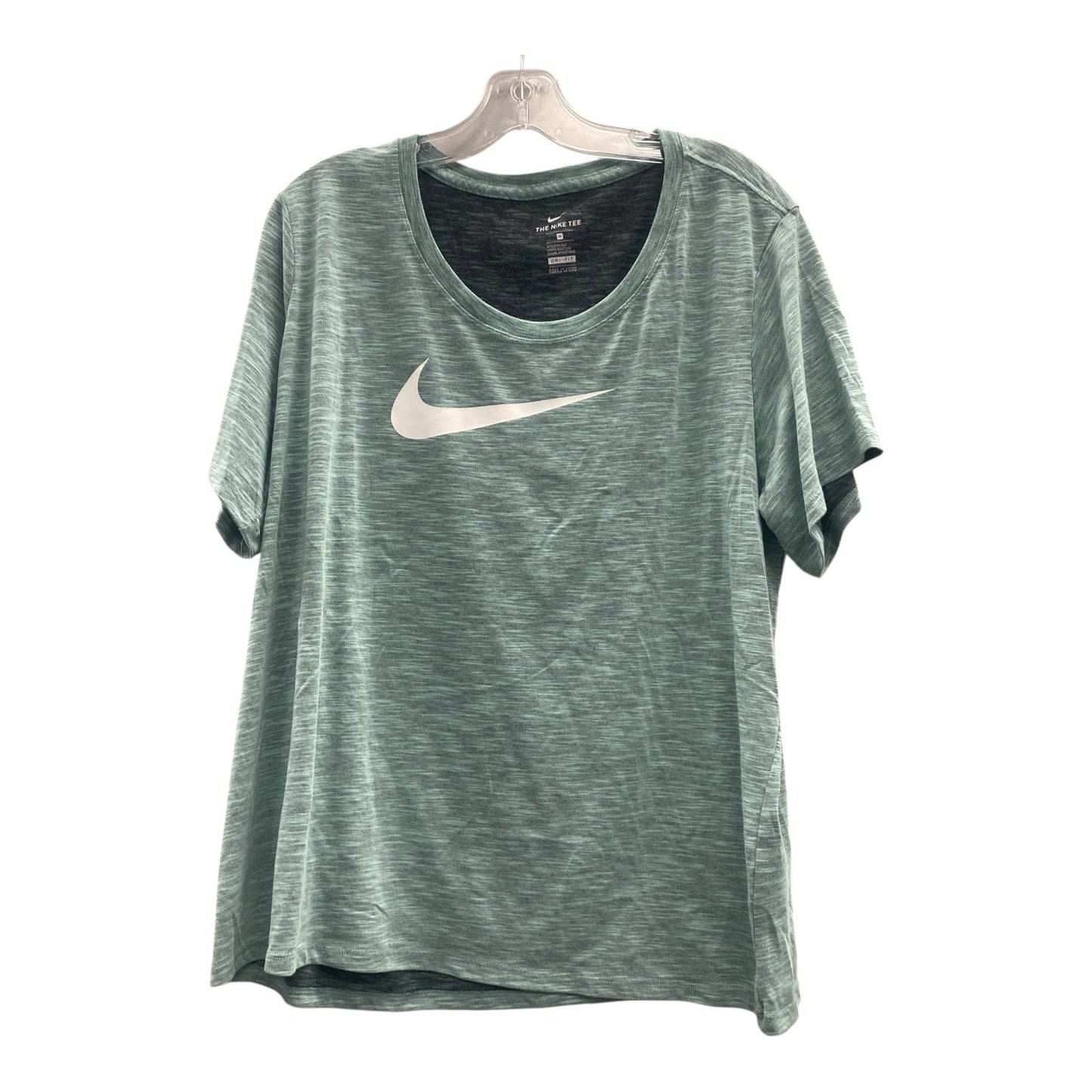 Athletic Top Ss By Nike Apparel In Green, Size:2X