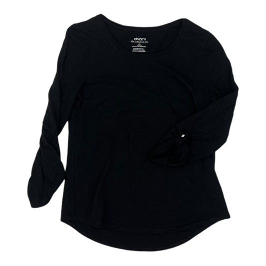 Top 3/4 Sleeve By Chicos In Black, Size:S