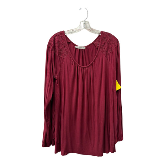 Top Ls By Maurices In Red, Size:2X