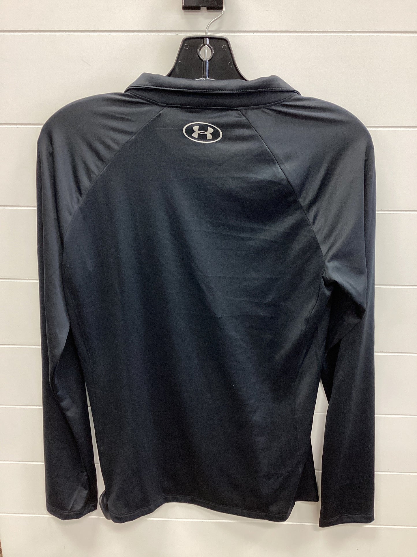 Athletic Top Ls Collar By Under Armour In Black, Size:M