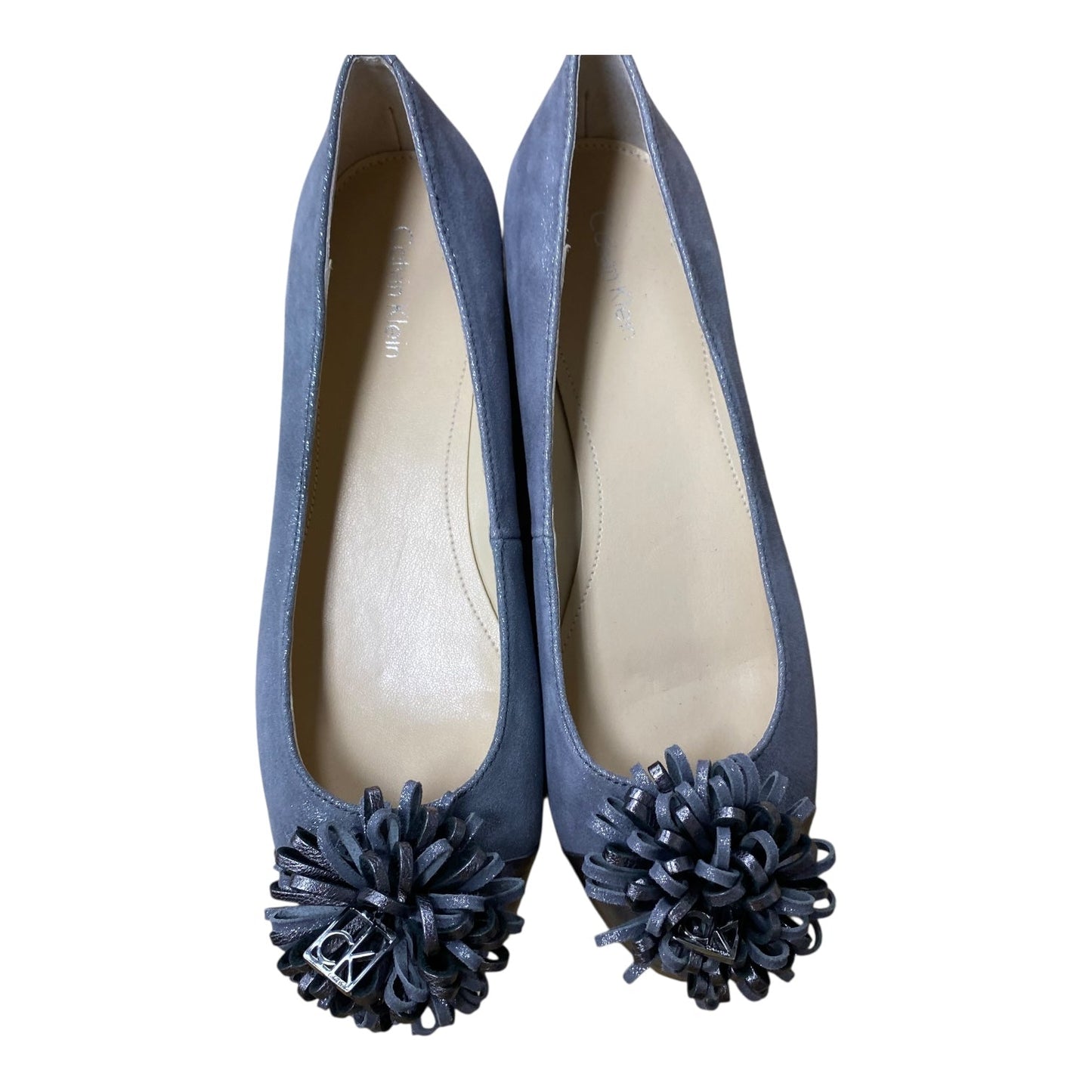 Shoes Flats By Calvin Klein In Grey, Size:7.5