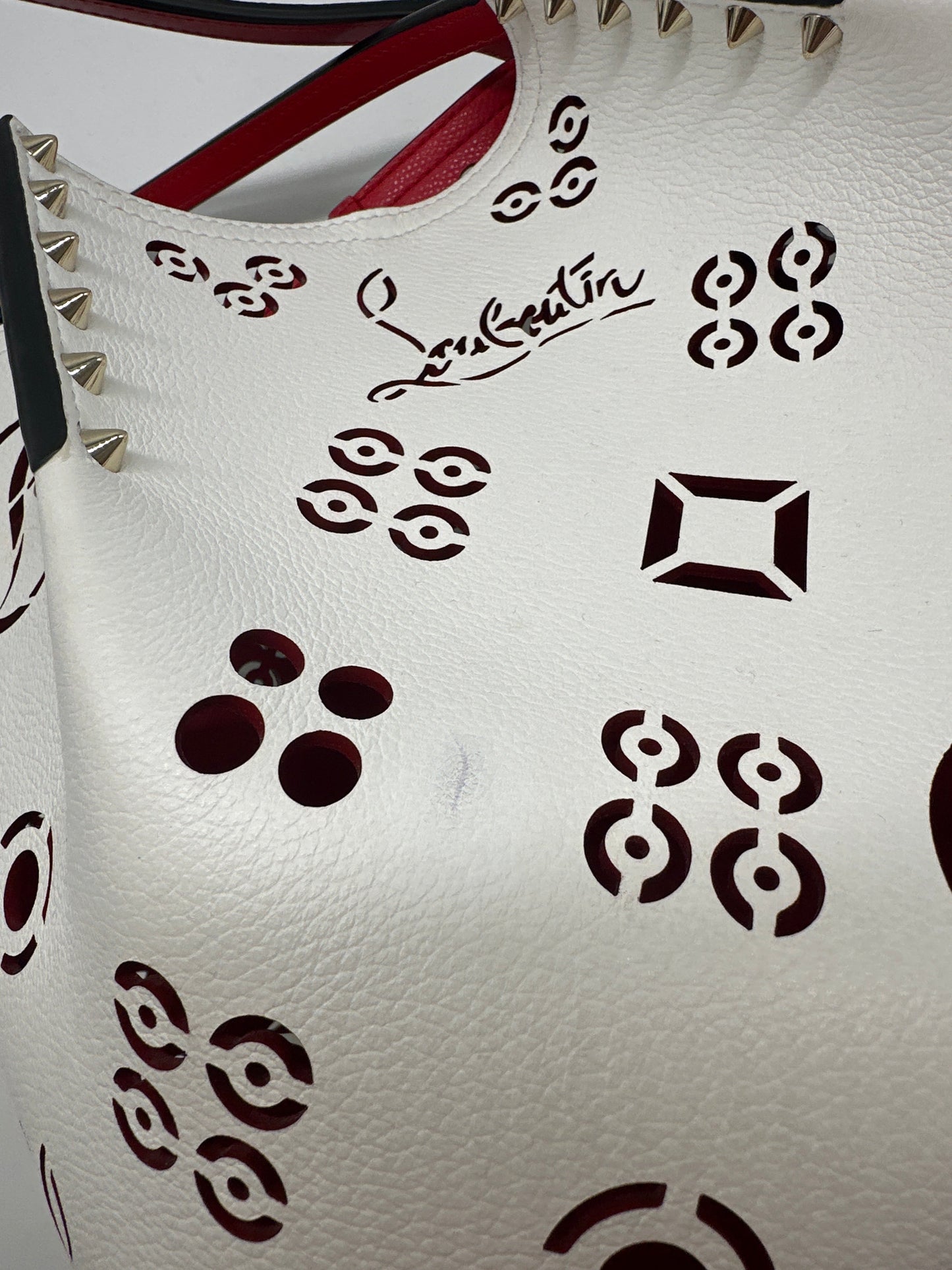 Handbag Luxury Designer By Christian Louboutin, Size: Large