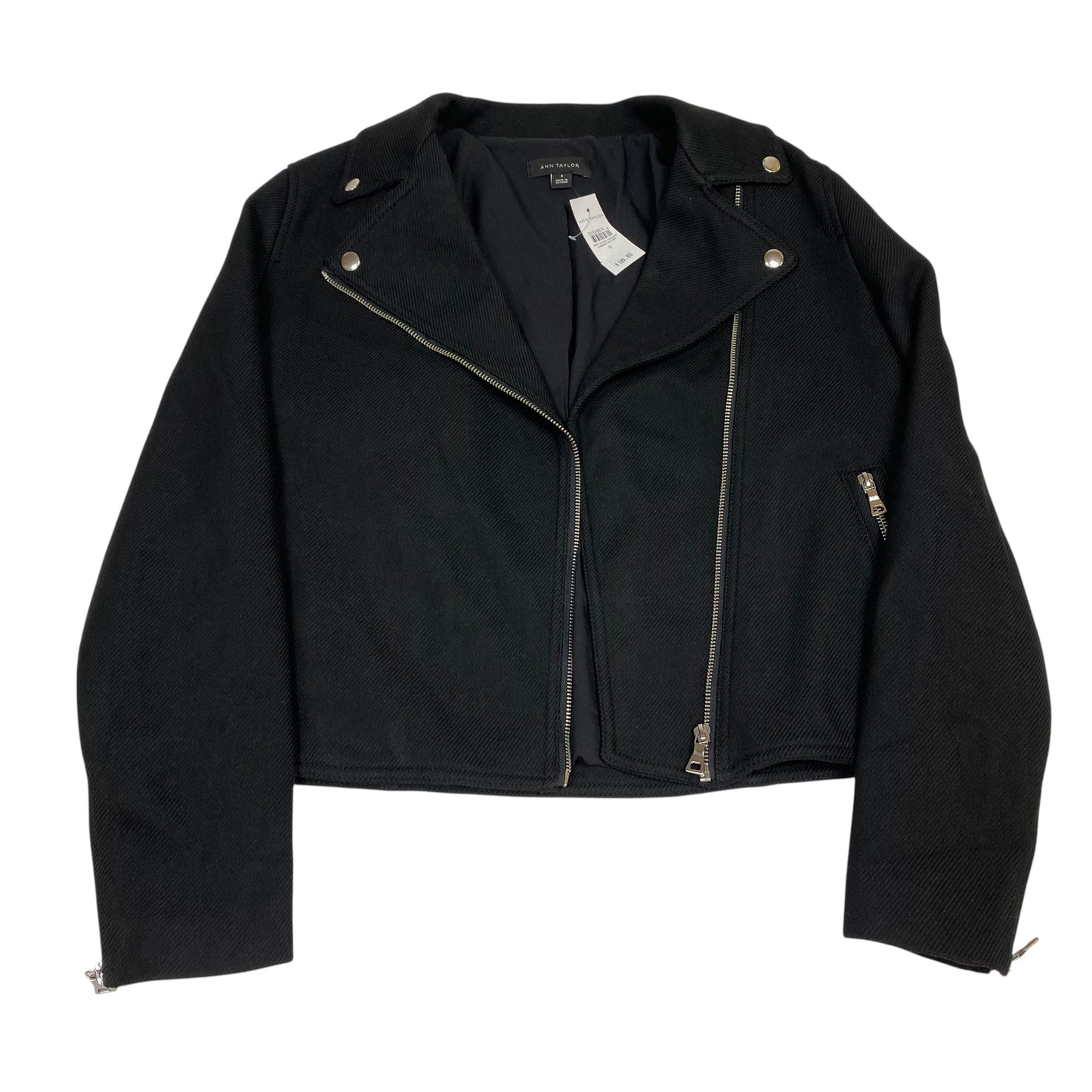 Jacket Moto By Ann Taylor In Black, Size:M