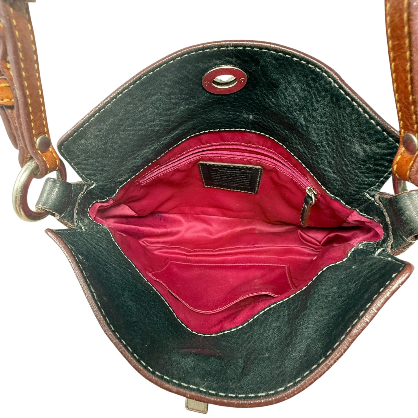 Chelsea Pebbled Leather Turnlock Hobo Designer By Coach, Size: Medium