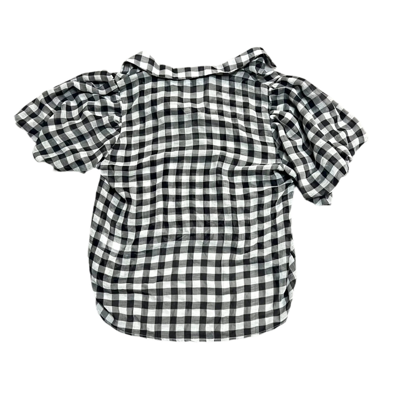 Top Short Sleeve By Laundry In Plaid Pattern, Size: L