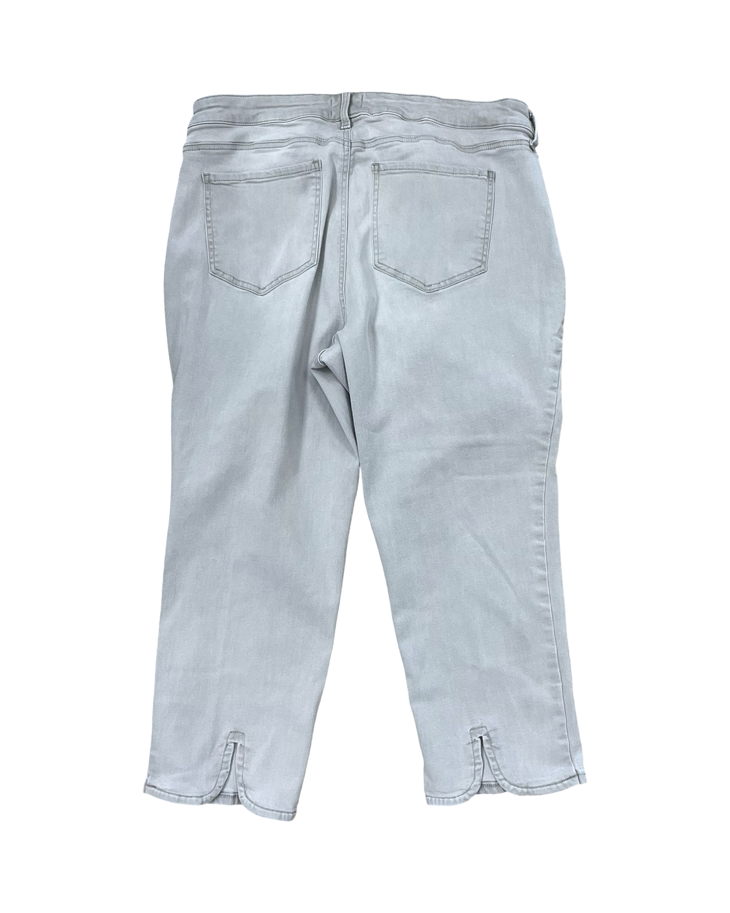 Jeans Cropped By Clothes Mentor In Grey Denim, Size:14