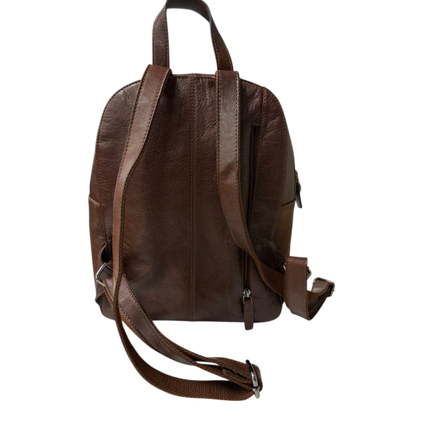 Backpack Leather By genicci In Brown, Size:Medium