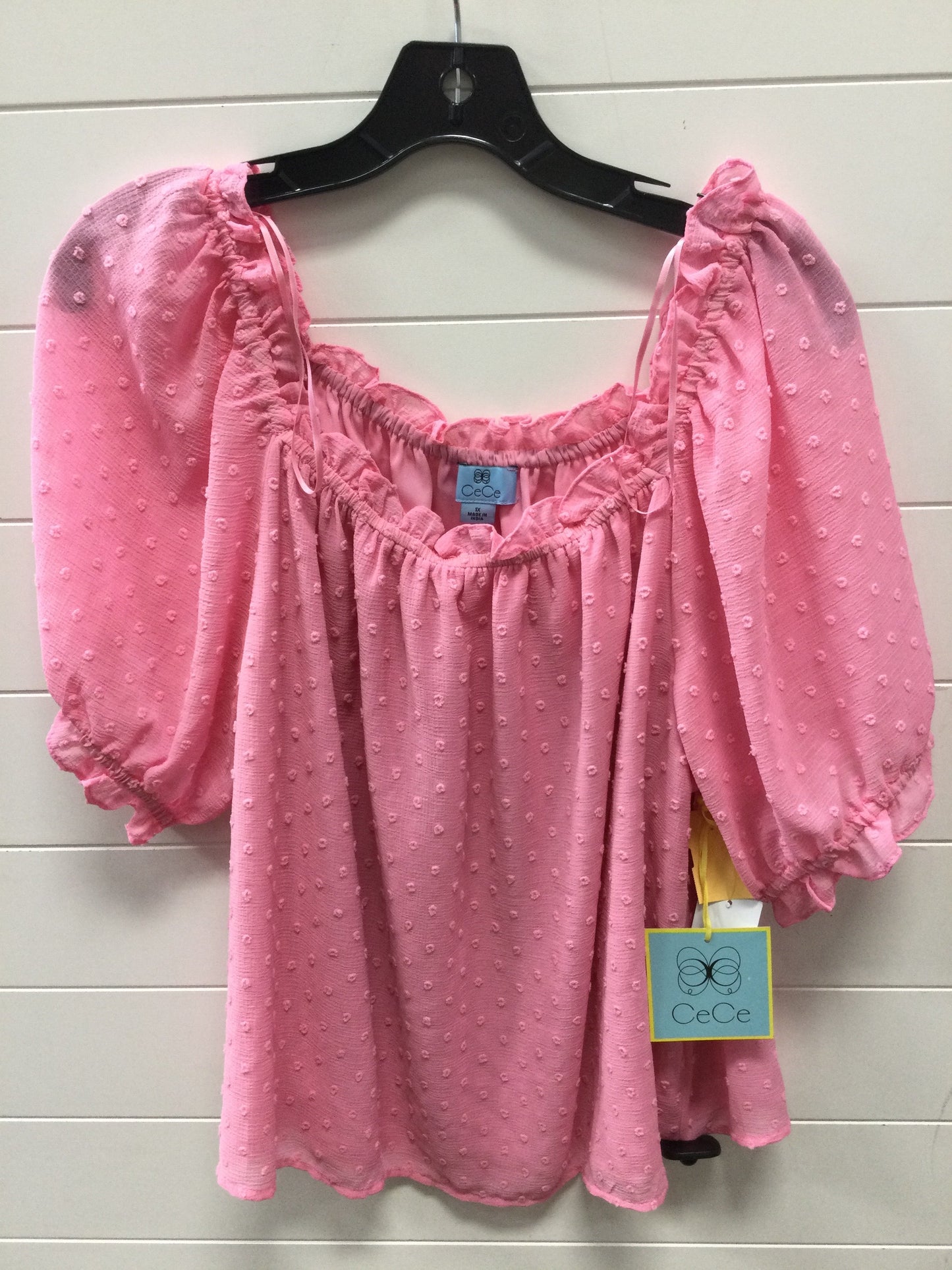 Top Ss By Cece In Pink, Size:1X
