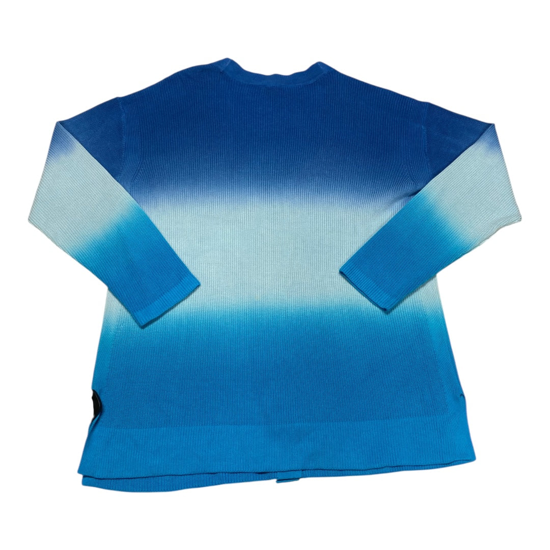 Sweater Cardigan By Talbots In Blue, Size:Lp