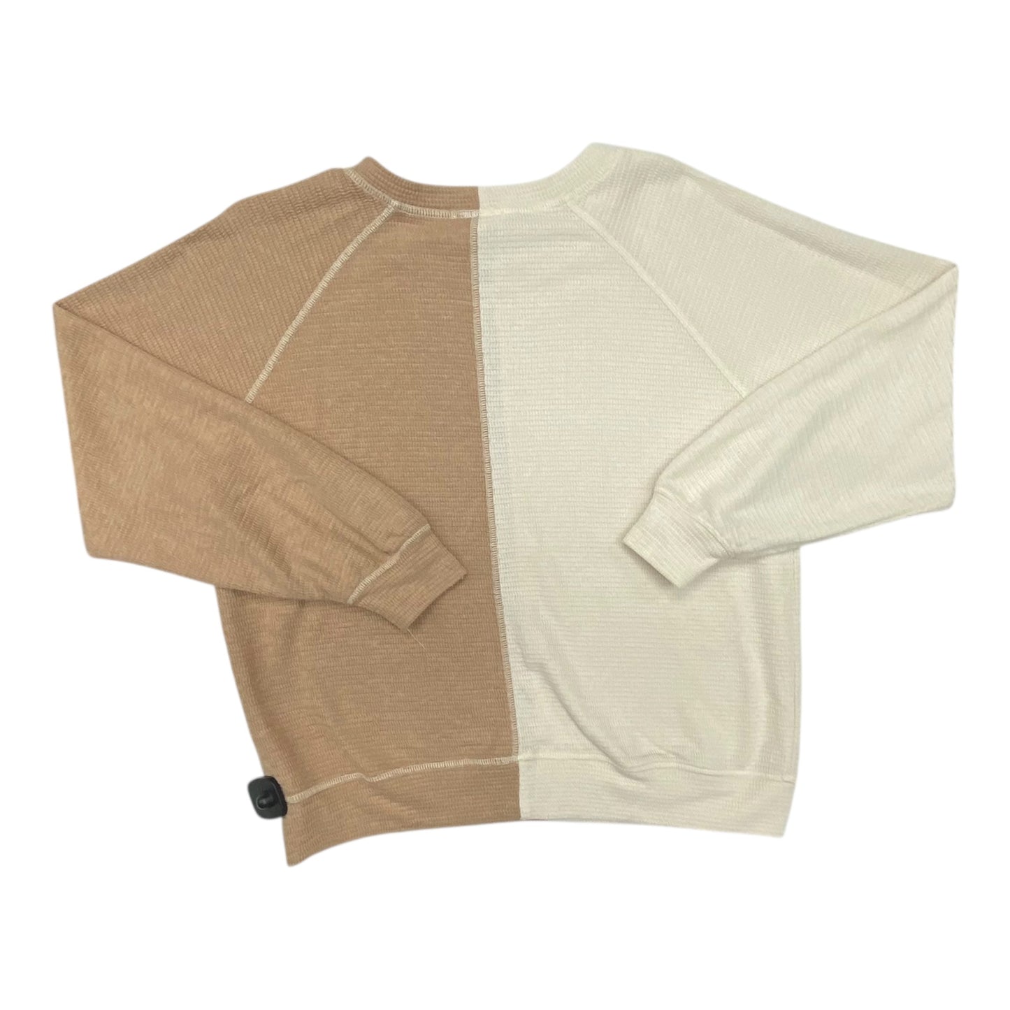Sweater By Blu Pepper In Cream & Tan, Size:M