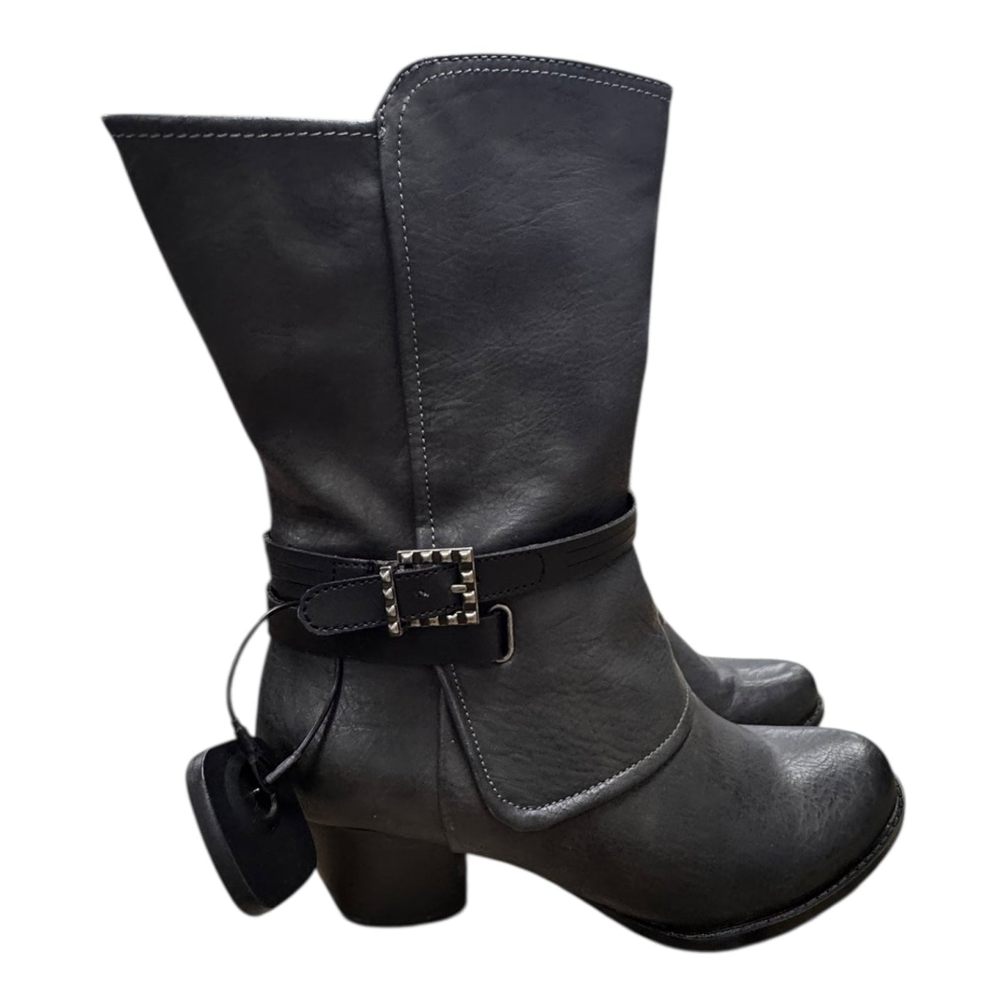 Boots Ankle Heels By Bare Traps In Grey, Size:8