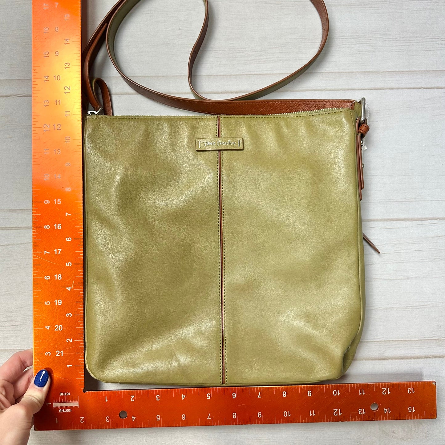 Crossbody Leather By Vera Bradley, Size: Medium