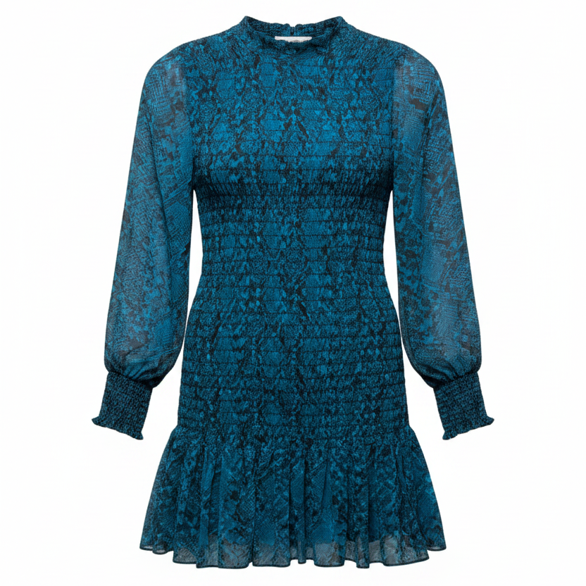 Roisin Dress Designer By Misa In Teal Snake, Size: M