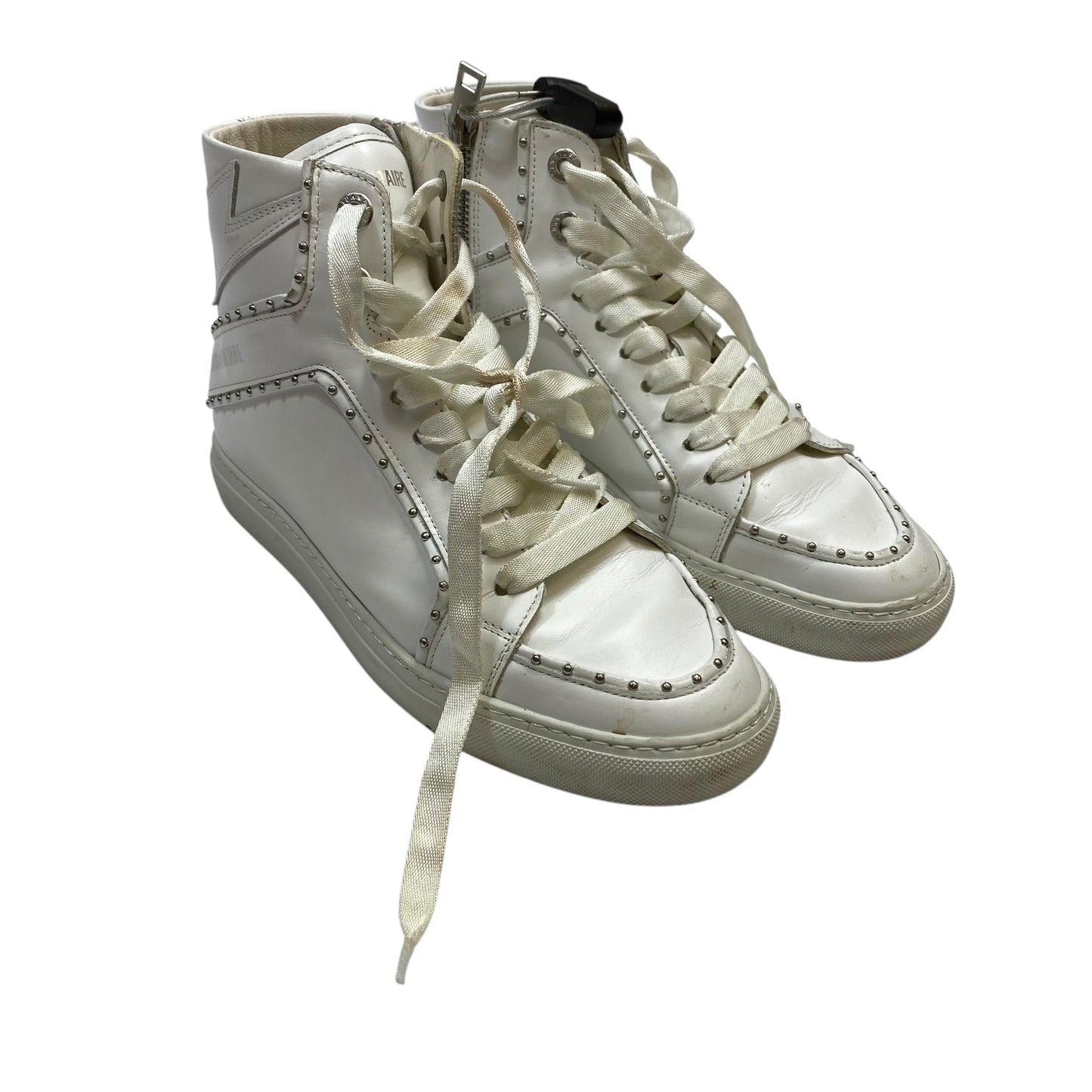 Shoes Sneakers By Zadig And Voltaire In White, Size:7.5