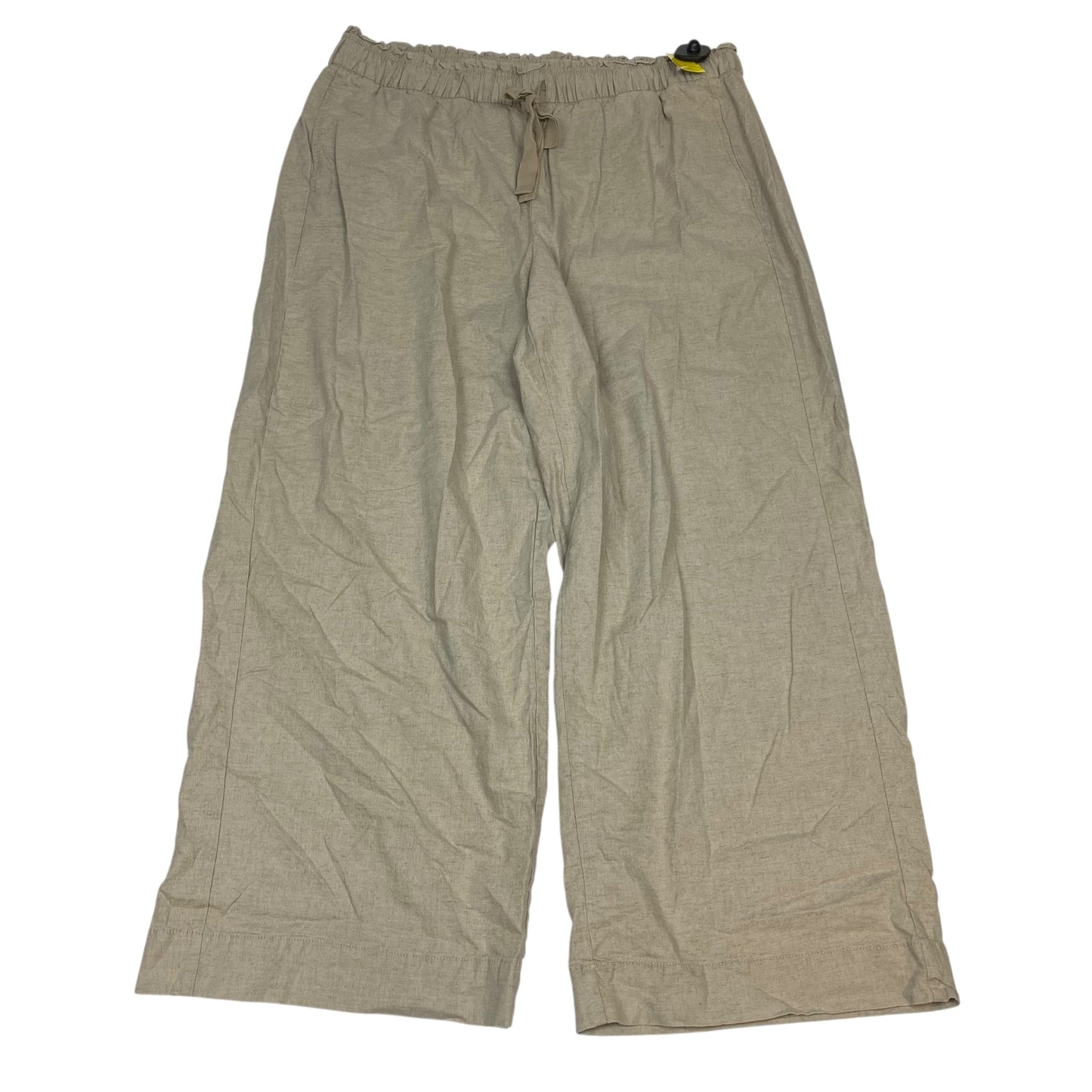 Pants Linen By Lane Bryant In Tan, Size:1X