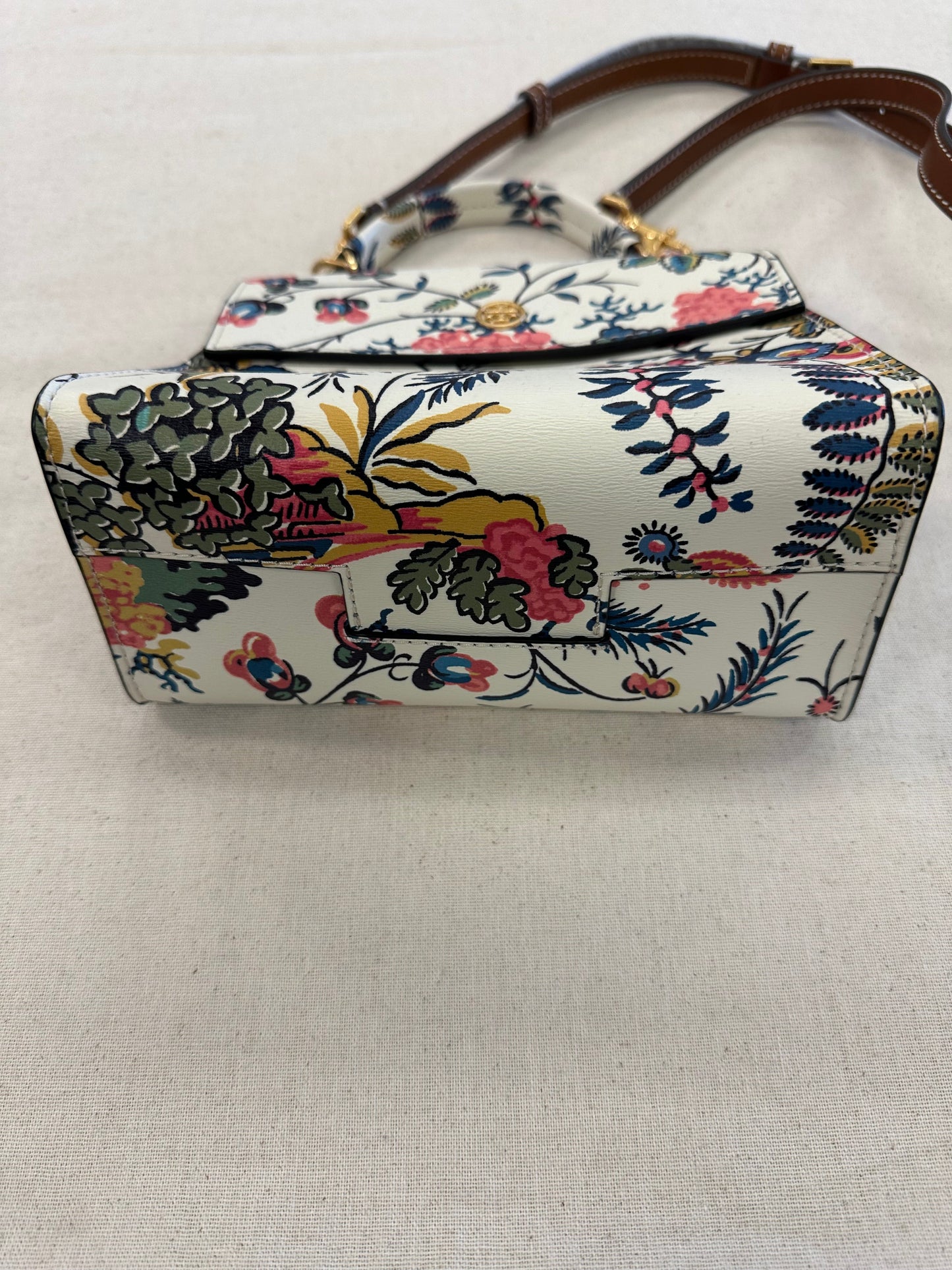 Handbag Designer By Tory Burch In Floral Print, Size:Small