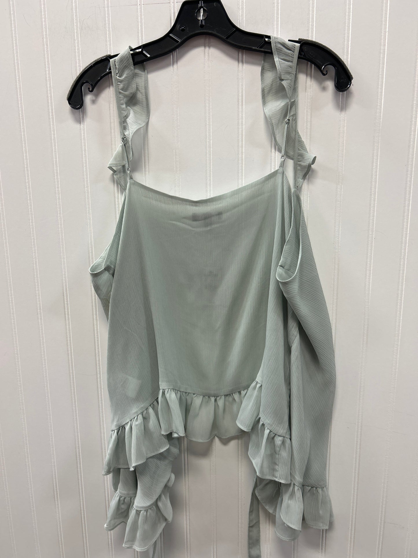 Blouse Sleeveless By Express In Aqua, Size:Xl