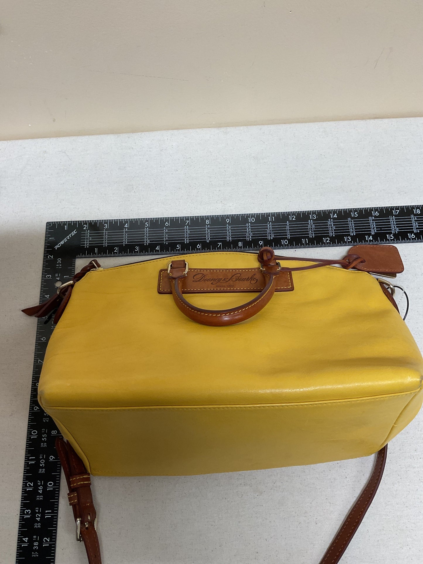 Handbag Designer By Dooney And Bourke In Yellow, Size:Medium