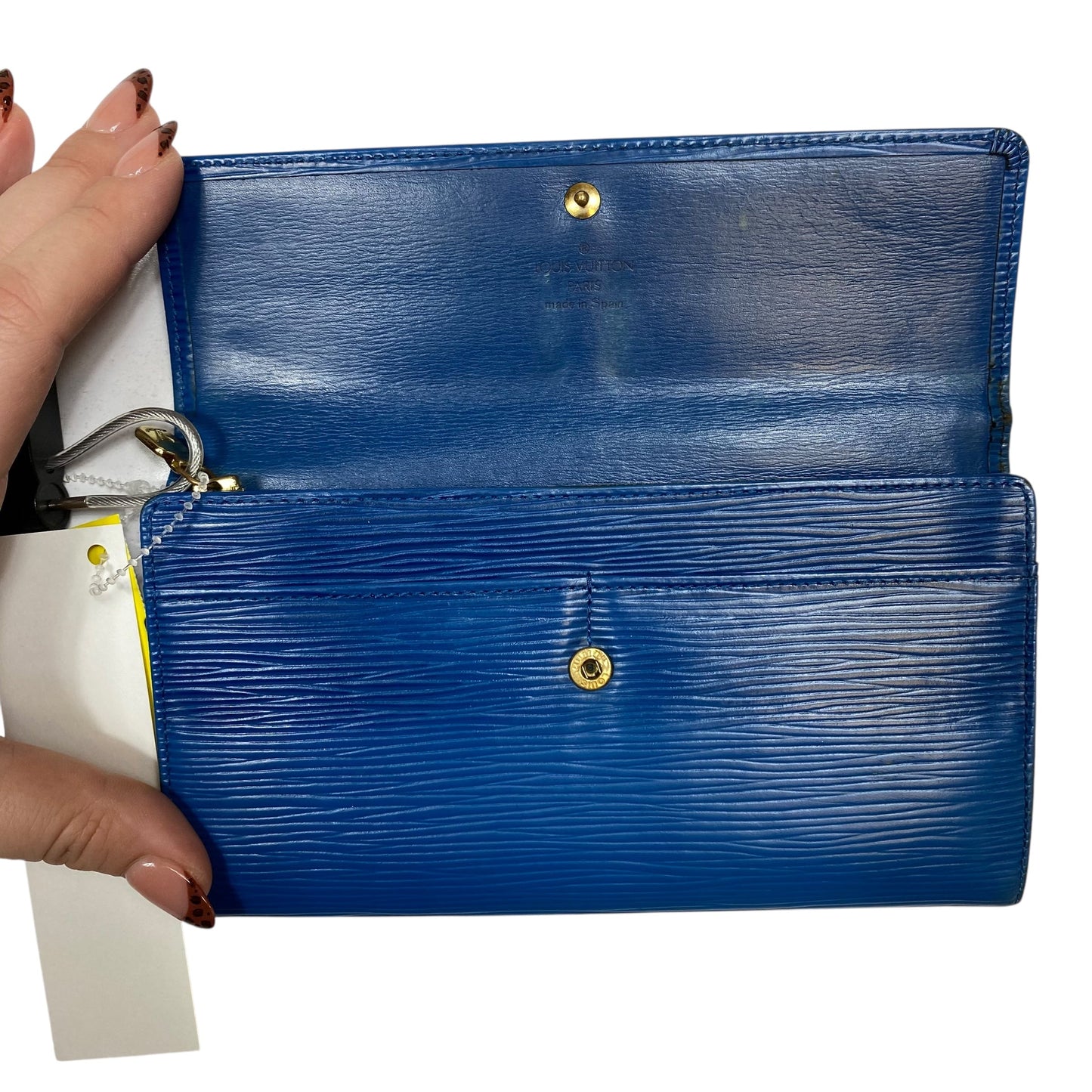 Wallet Luxury Designer By Louis Vuitton In Blue, Size:Medium