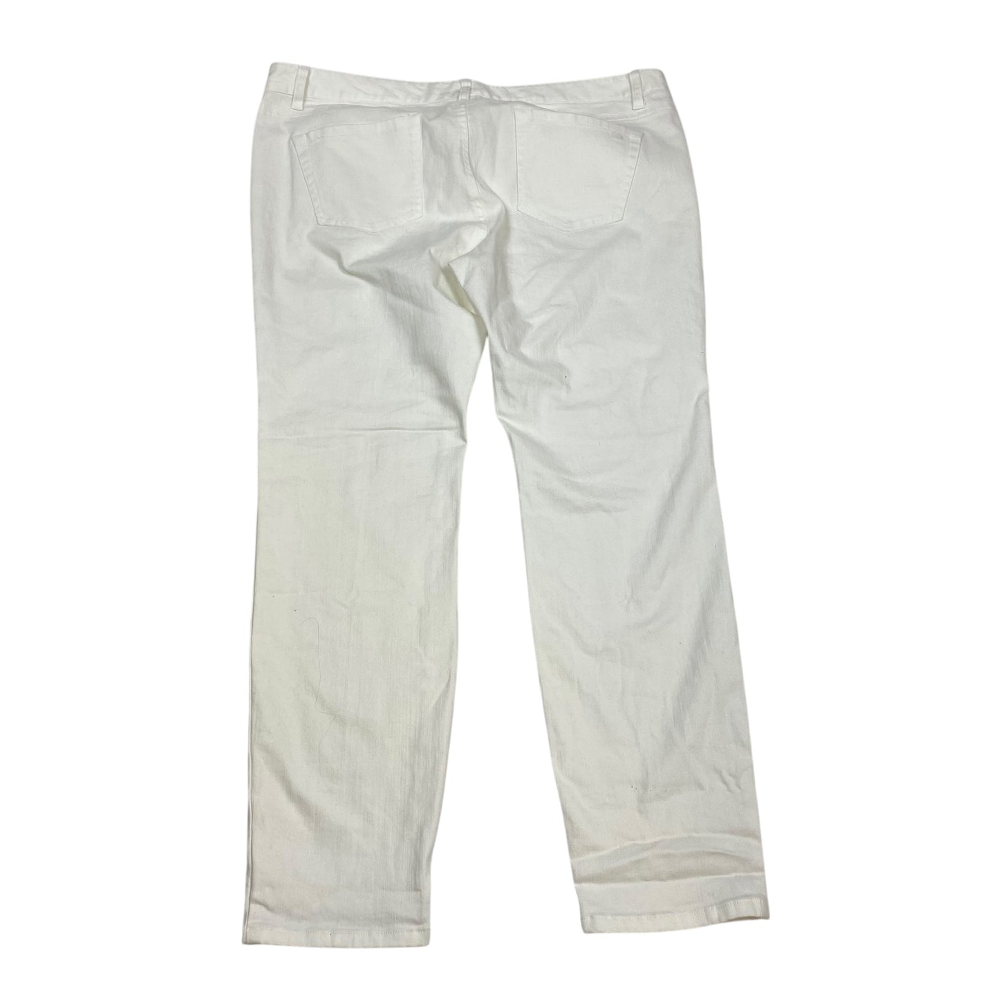 Jeans Designer By Vineyard Vines In White Denim, Size:16