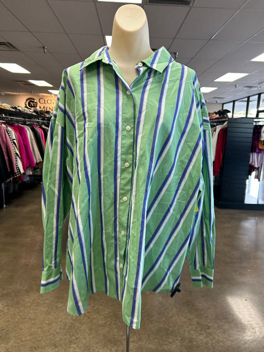 Top Ls By Future Collective In Green & Purple, Size:Xl