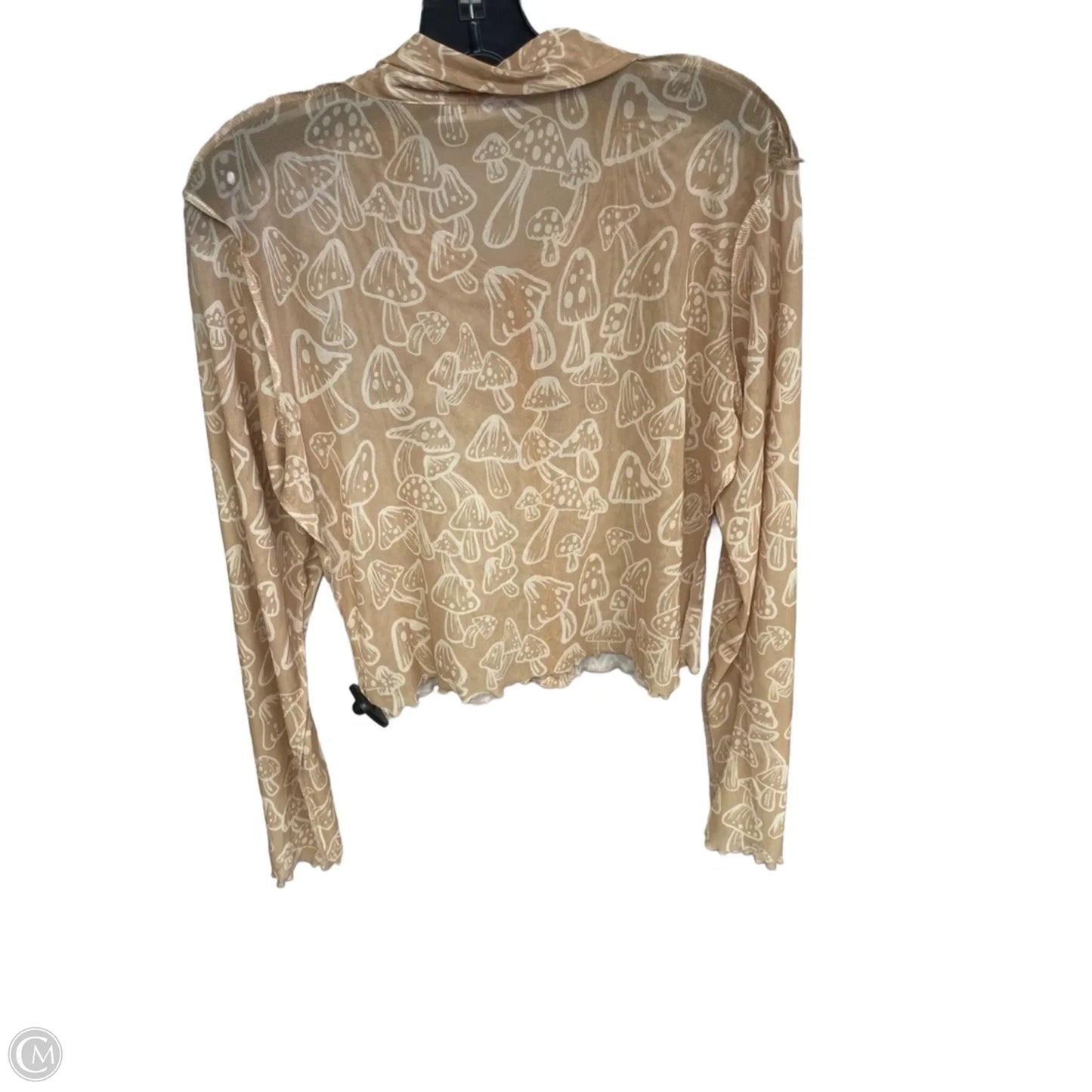 Top Long Sleeve By Clothes Mentor In Tan, Size: Xl