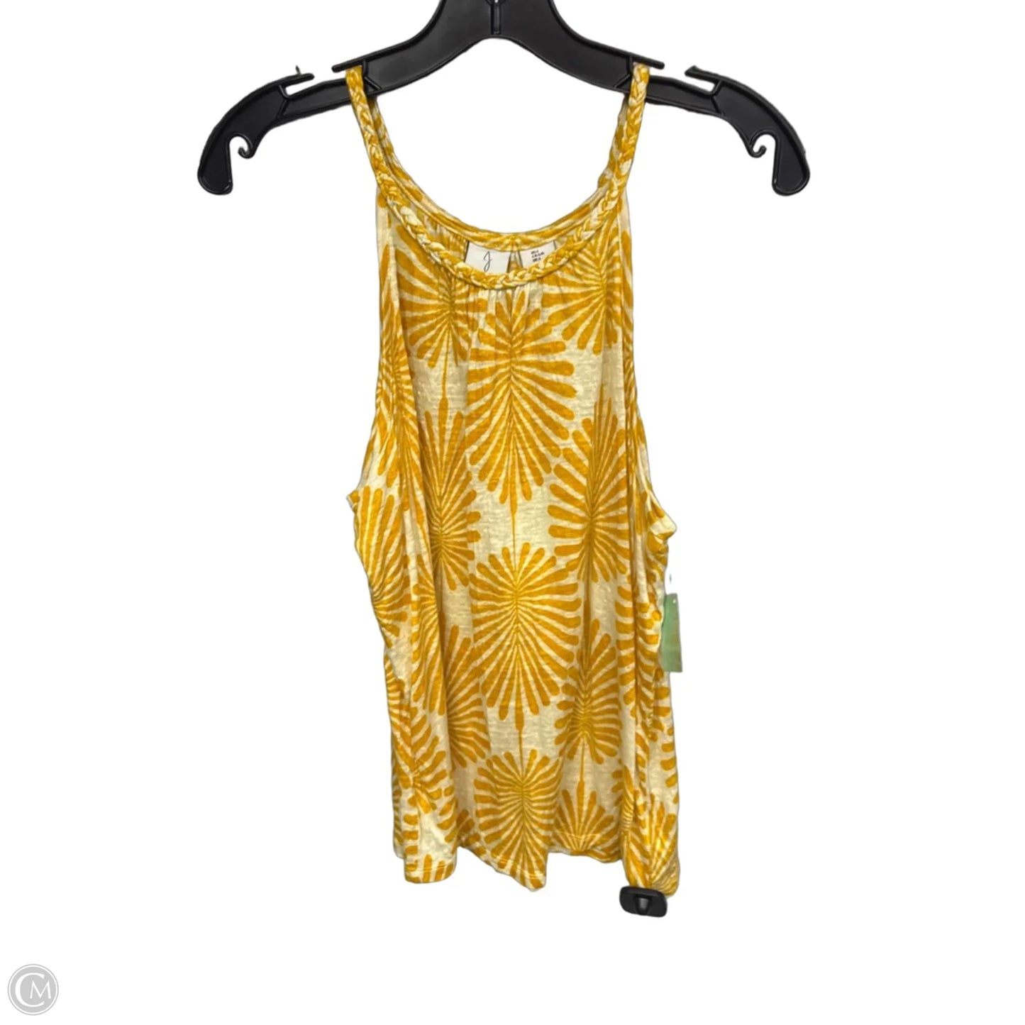 Top Sleeveless By Joie In White & Yellow, Size: L