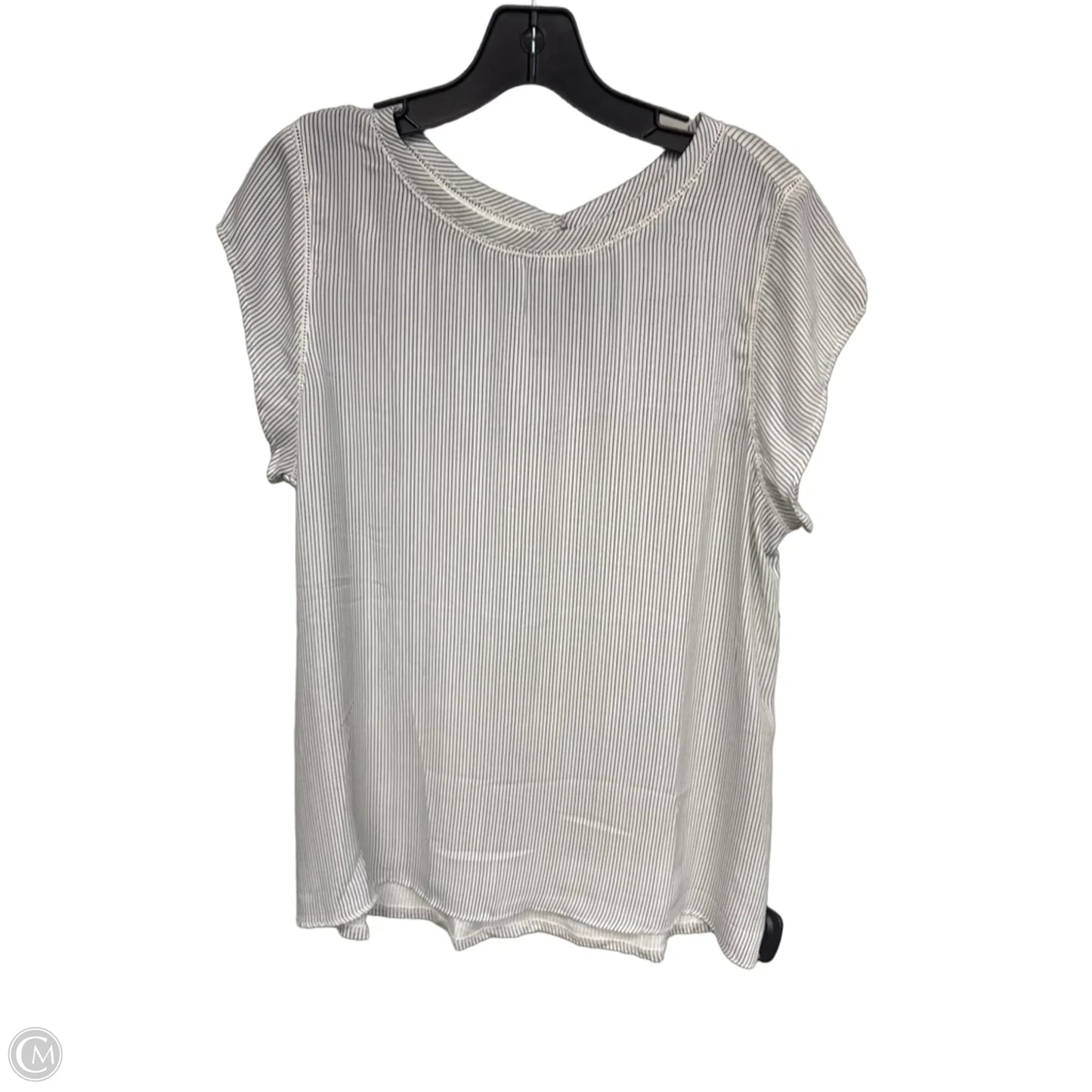 Top Short Sleeve By Loft In Striped Pattern, Size: L
