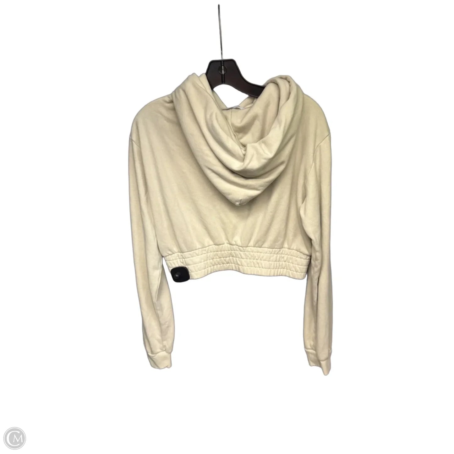Sweatshirt Hoodie By Clothes Mentor In Cream, Size: L