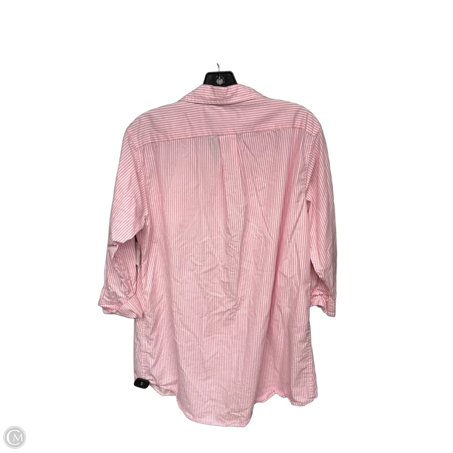 Dress Casual Short By Lauren By Ralph Lauren In Pink & White, Size: M
