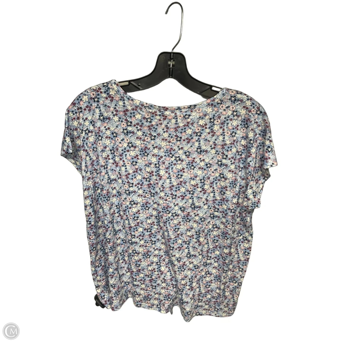 Top Short Sleeve By Style And Company In Blue & White, Size: Xl