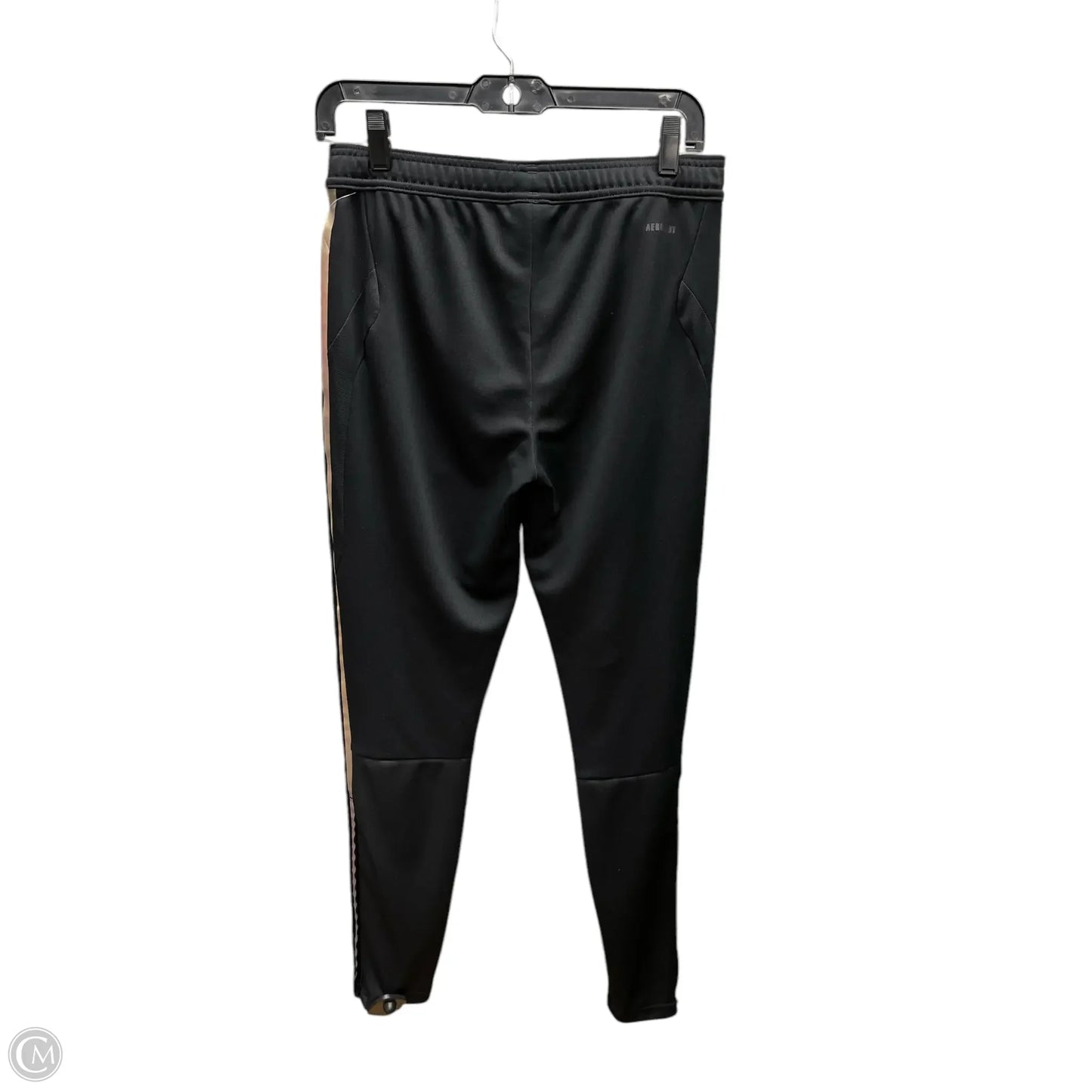 Athletic Pants By Adidas In Black & Gold, Size: S